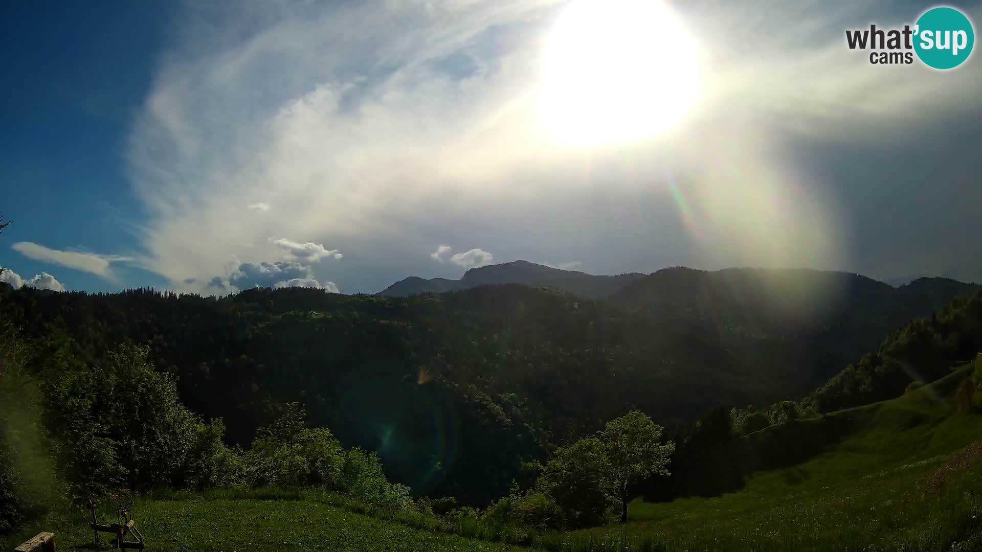 Webcam Brunarica Dražgoše – Vista live sul Ratitovec (1666 m)
