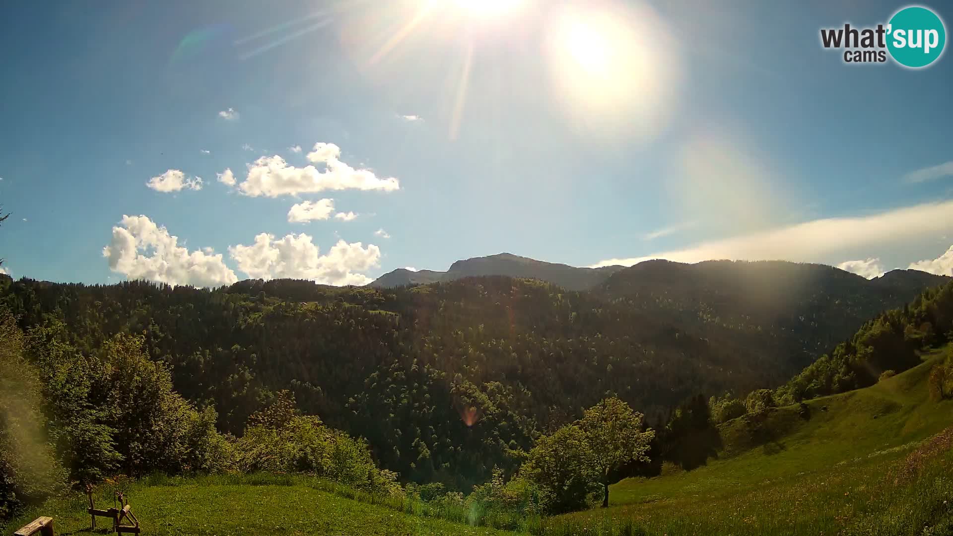 Webcam Brunarica Dražgoše – Liveblick auf Ratitovec (1666 m)