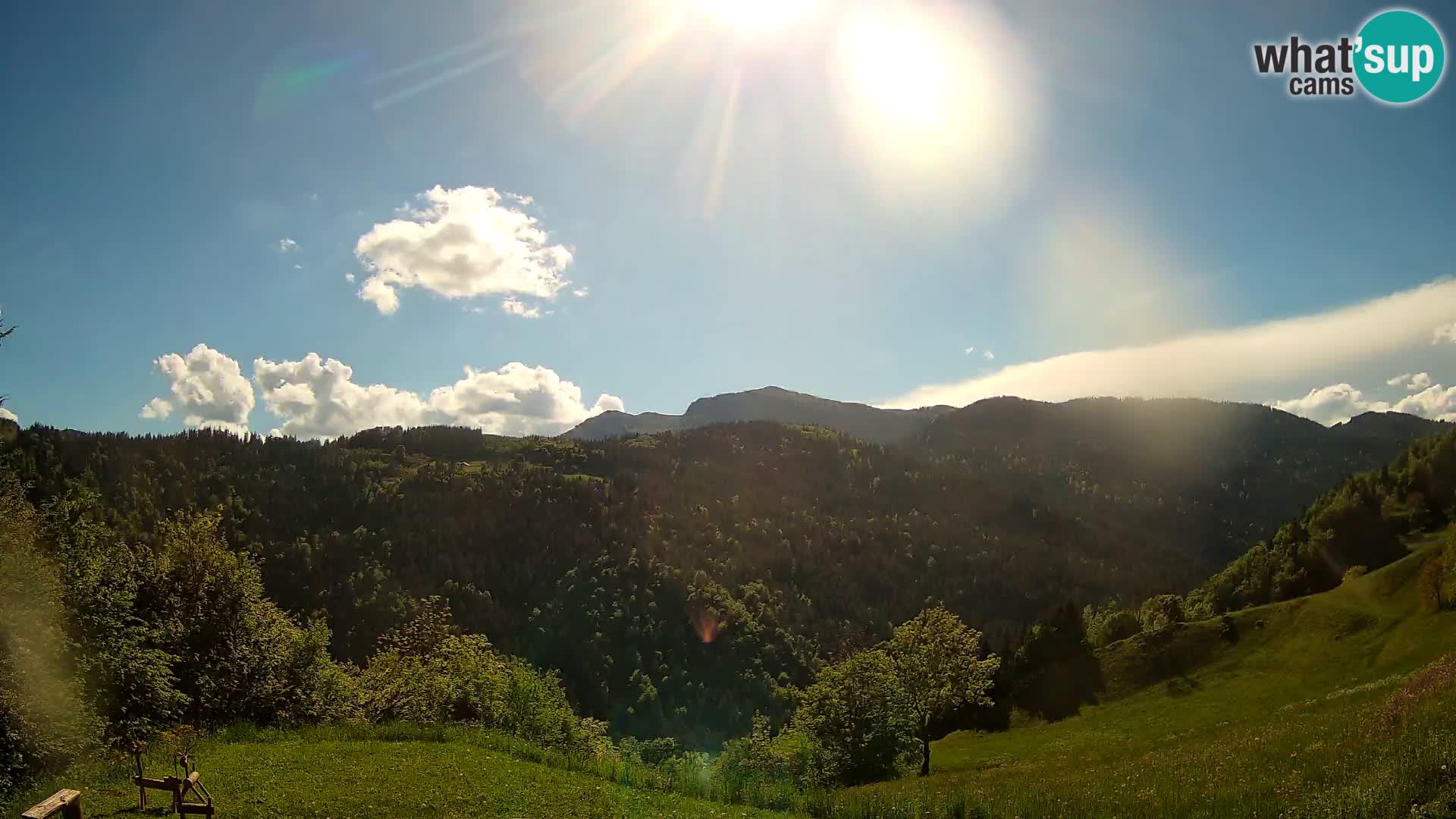 Webcam Brunarica Dražgoše – Liveblick auf Ratitovec (1666 m)
