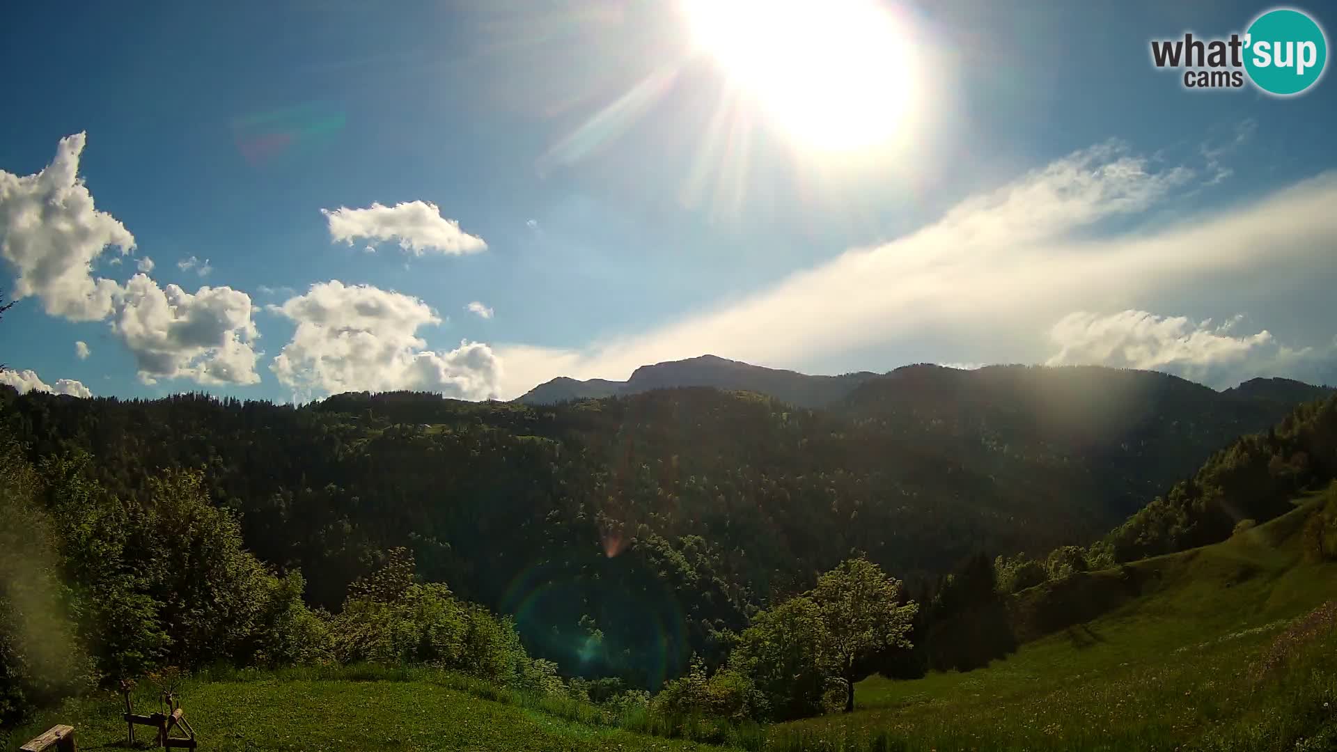 Webcam Brunarica Dražgoše – Vista live sul Ratitovec (1666 m)
