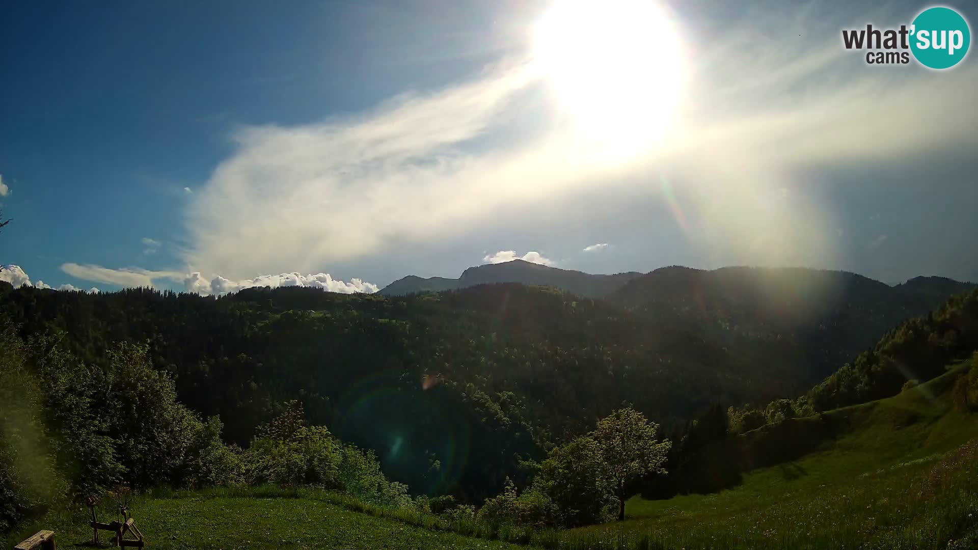 Webcam Brunarica Dražgoše – Liveblick auf Ratitovec (1666 m)