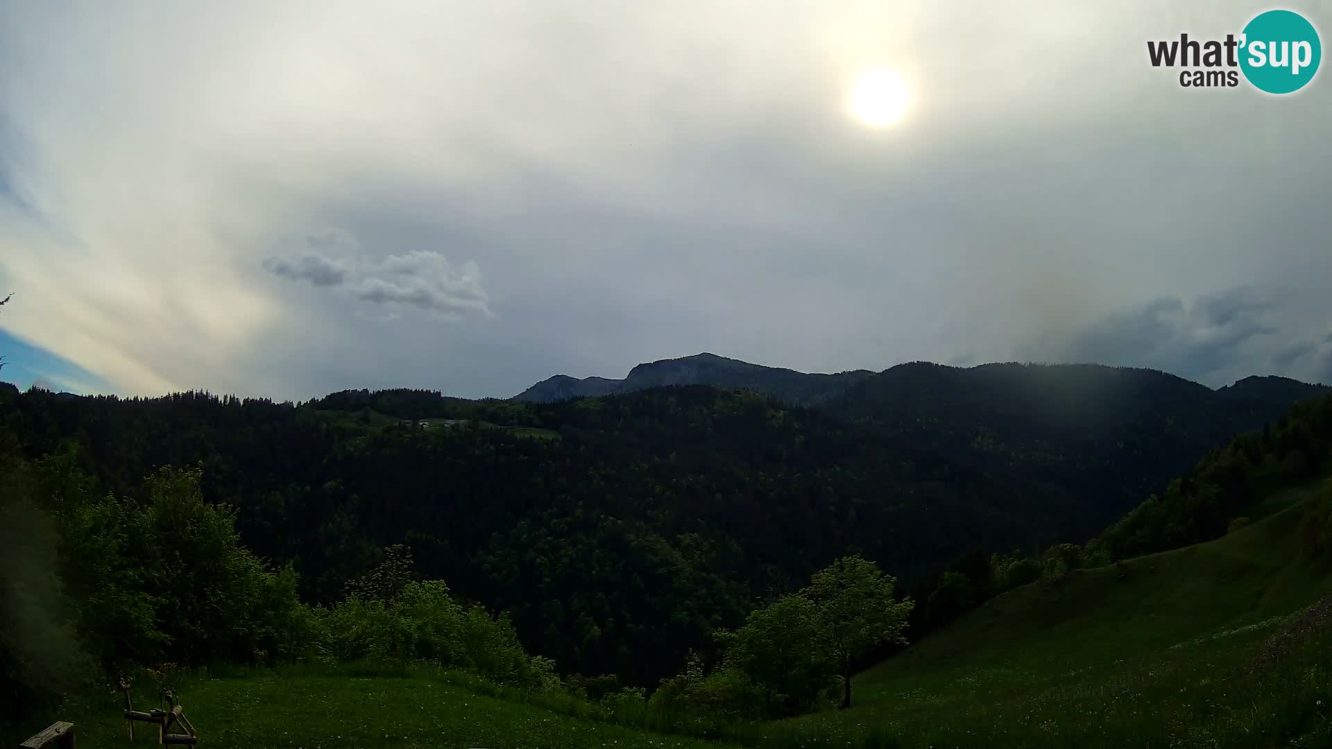 Webcam Brunarica Dražgoše – Liveblick auf Ratitovec (1666 m)
