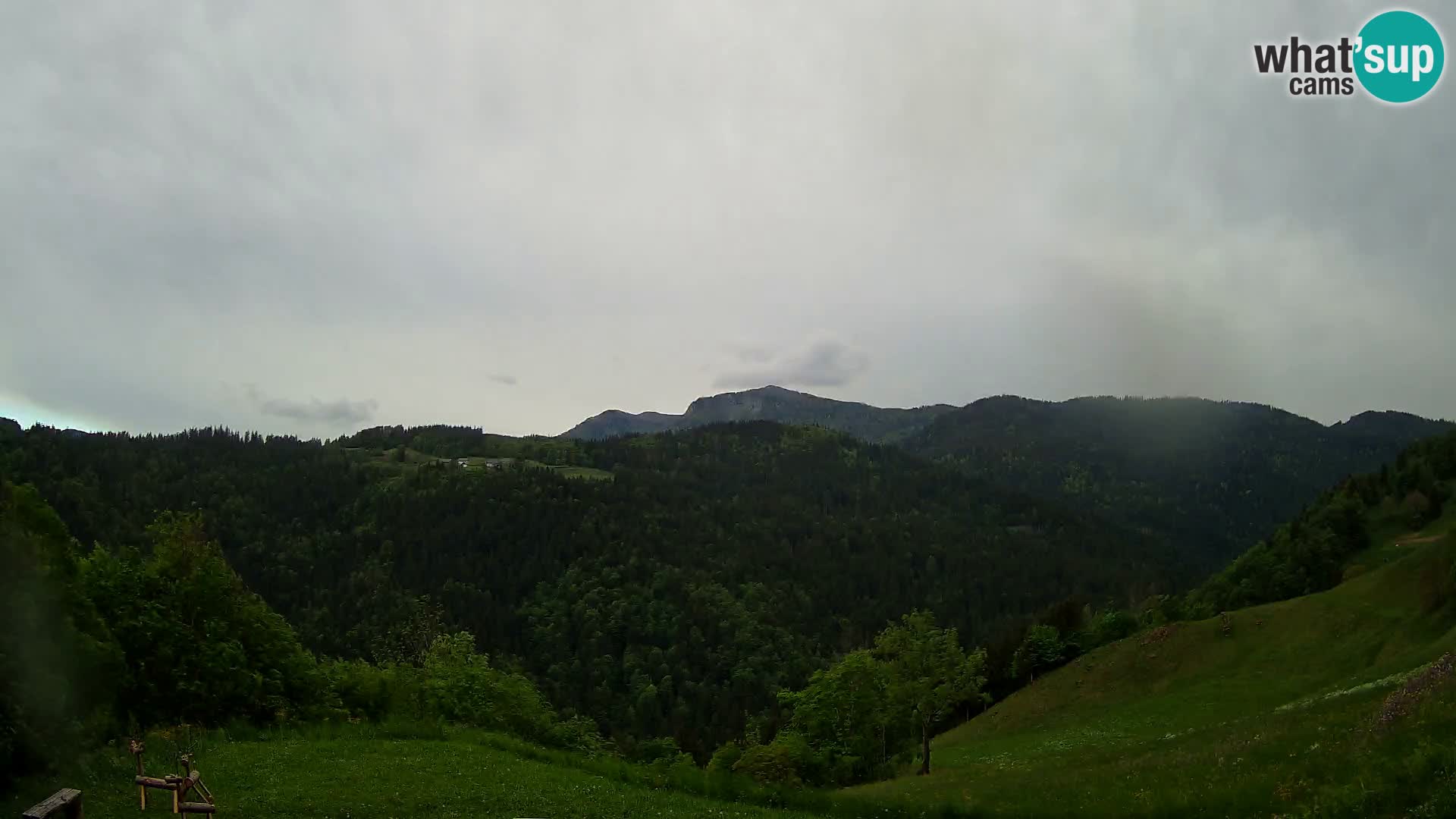 Webcam Brunarica Dražgoše – Live View of Ratitovec (1666 m)