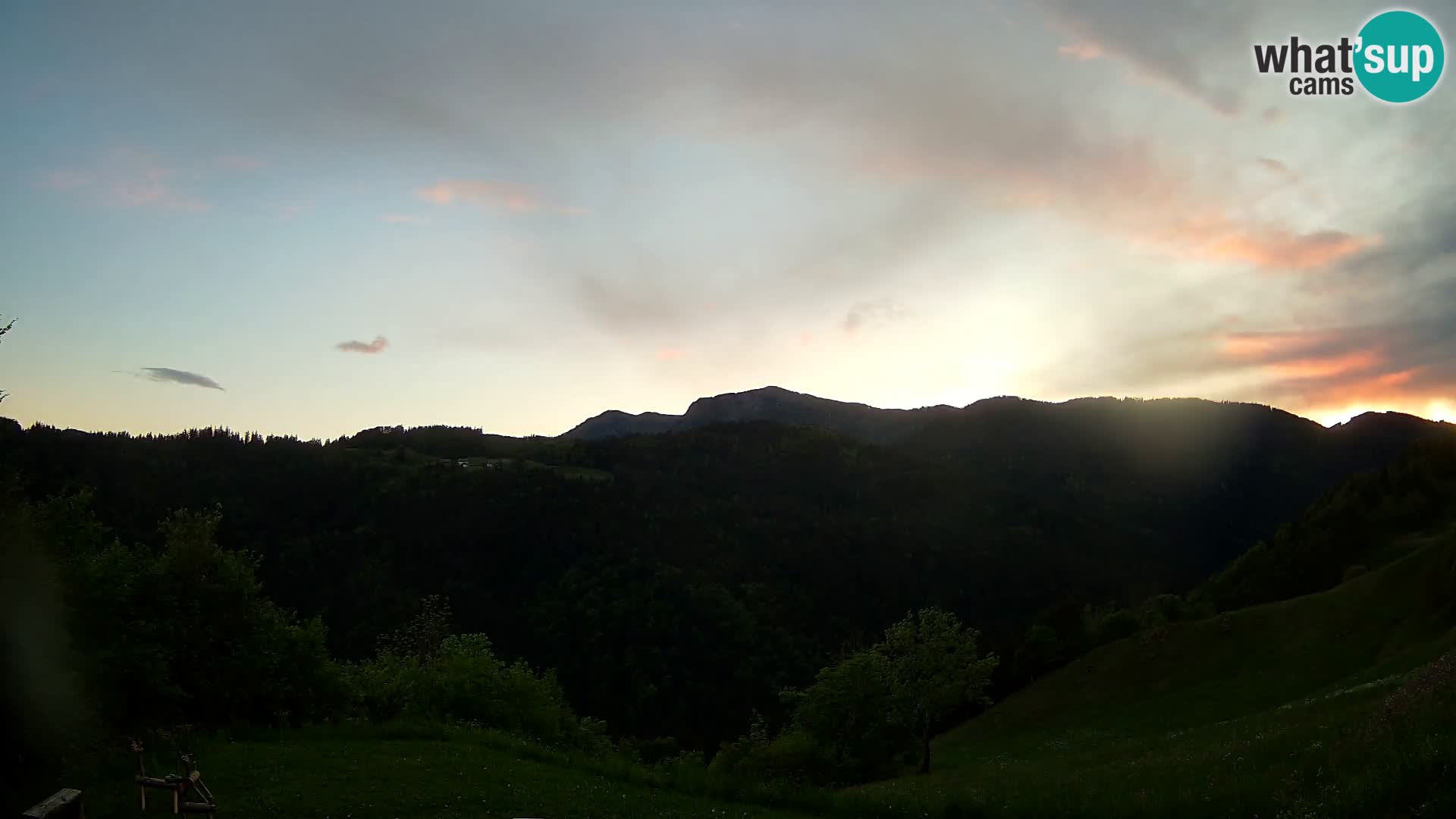 Webcam Brunarica Dražgoše – Live View of Ratitovec (1666 m)