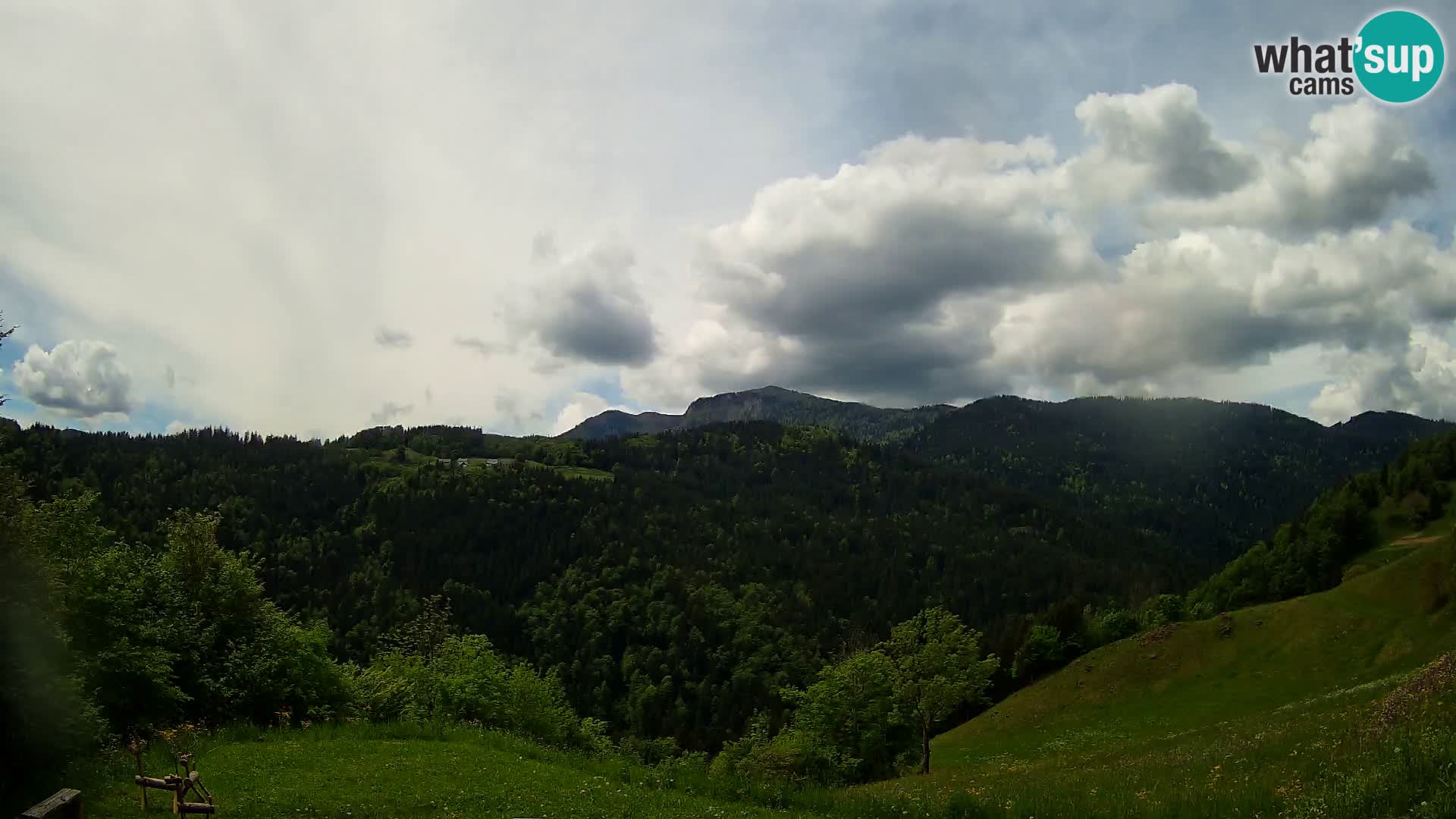 Webcam Brunarica Dražgoše – Live View of Ratitovec (1666 m)