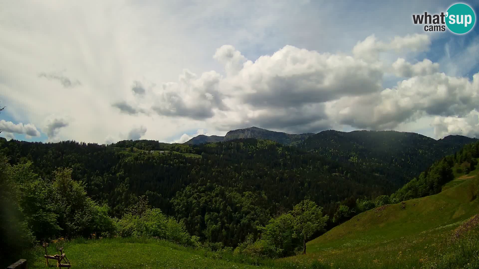 Webcam Brunarica Dražgoše – Liveblick auf Ratitovec (1666 m)