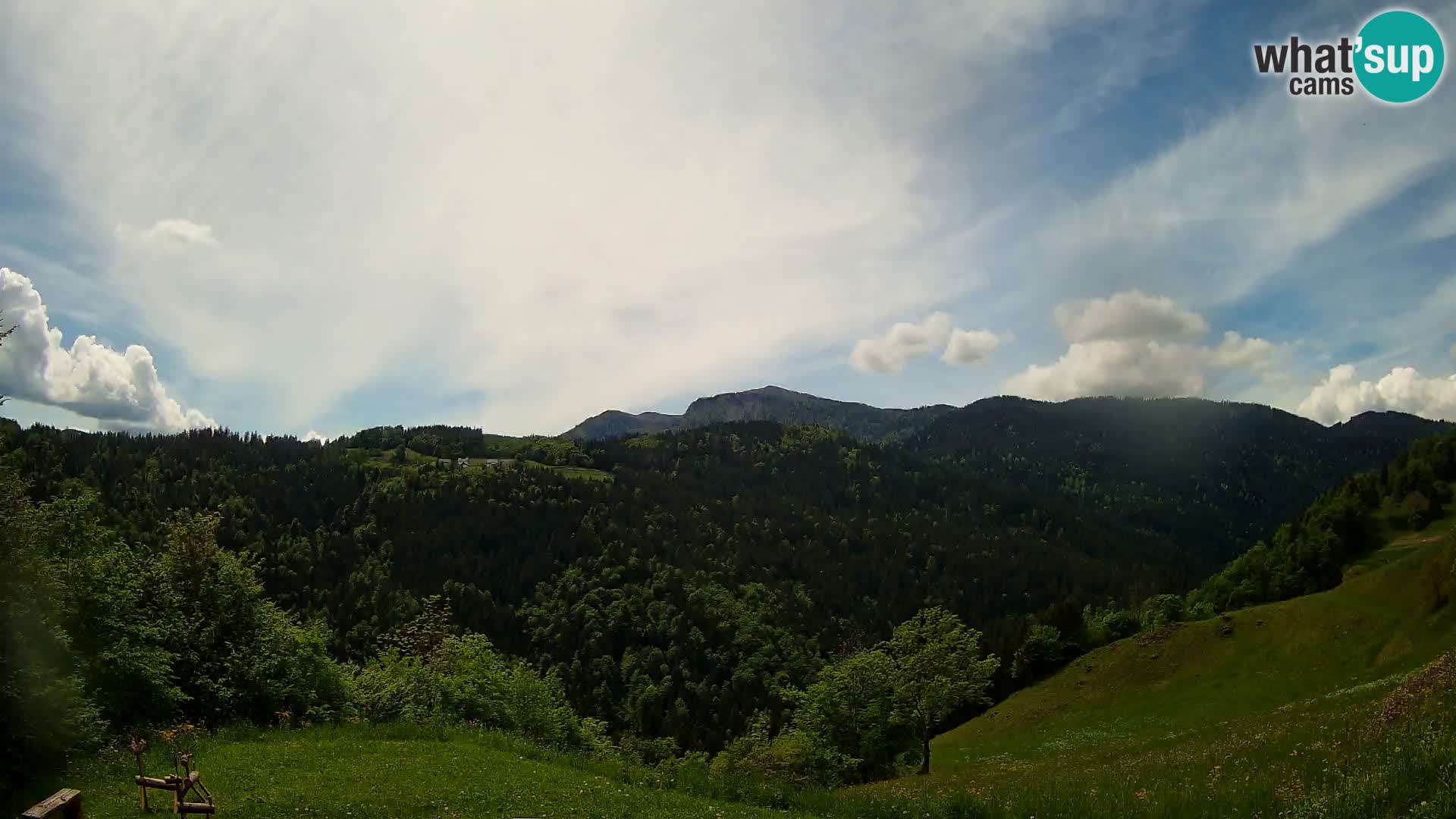 Webcam Brunarica Dražgoše – Live View of Ratitovec (1666 m)