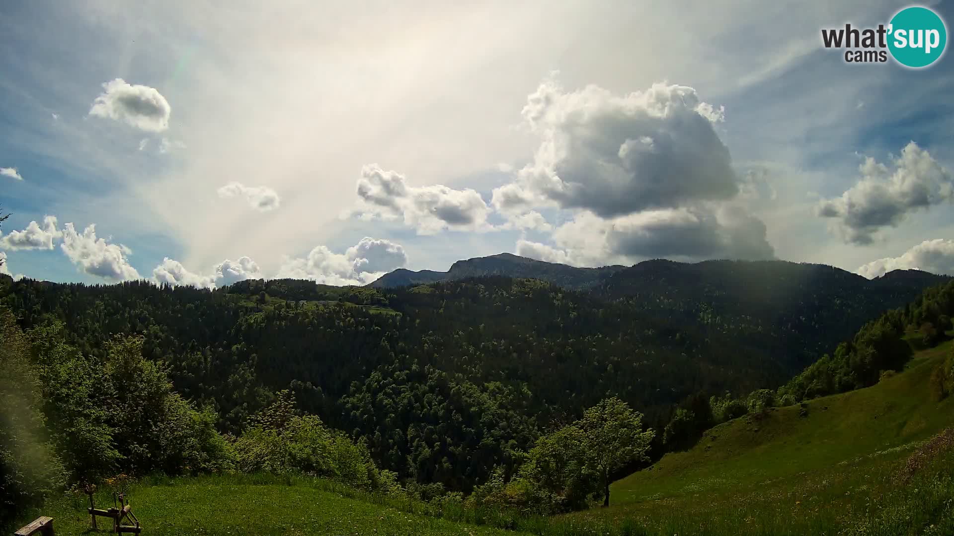 Webcam Brunarica Dražgoše – Live View of Ratitovec (1666 m)