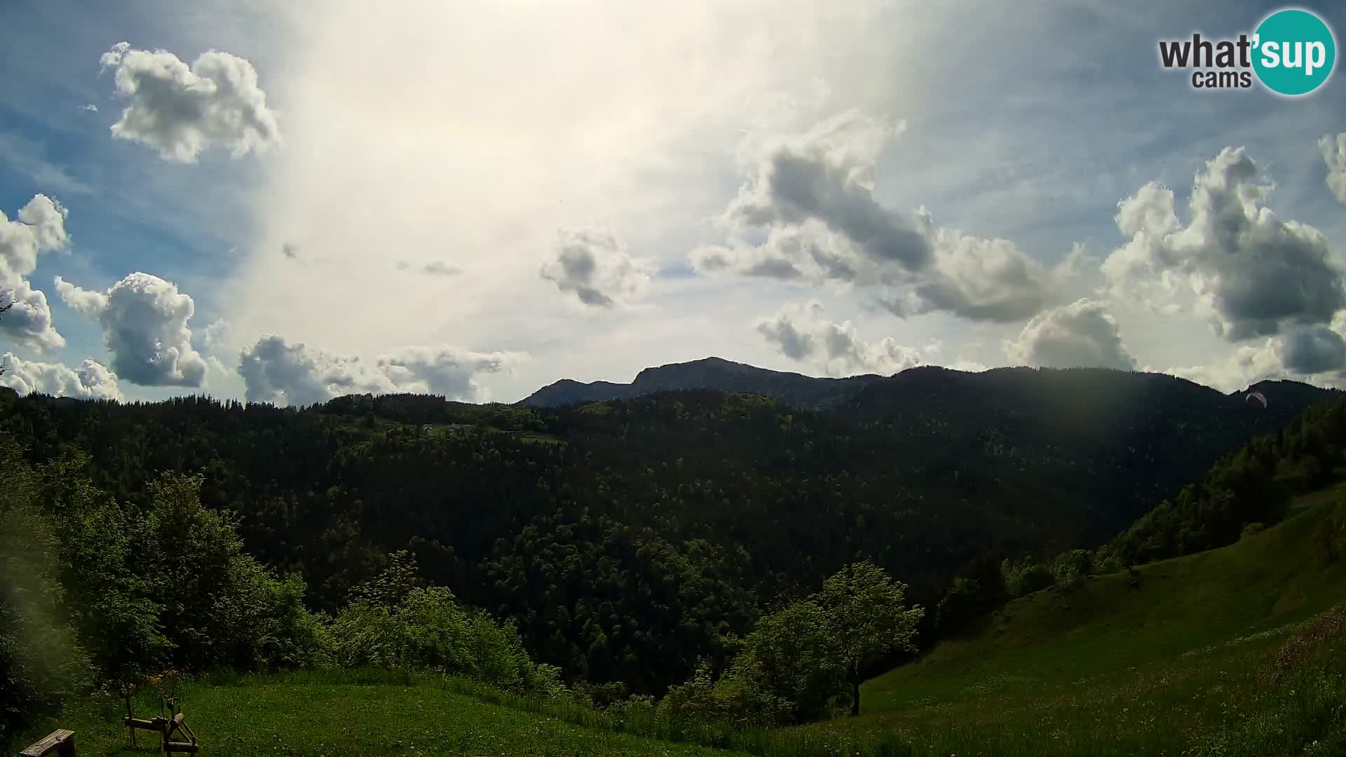Webcam Brunarica Dražgoše – Live View of Ratitovec (1666 m)