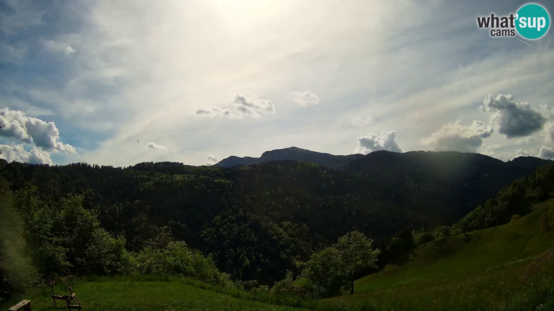 Webcam Brunarica Dražgoše – Live View of Ratitovec (1666 m)