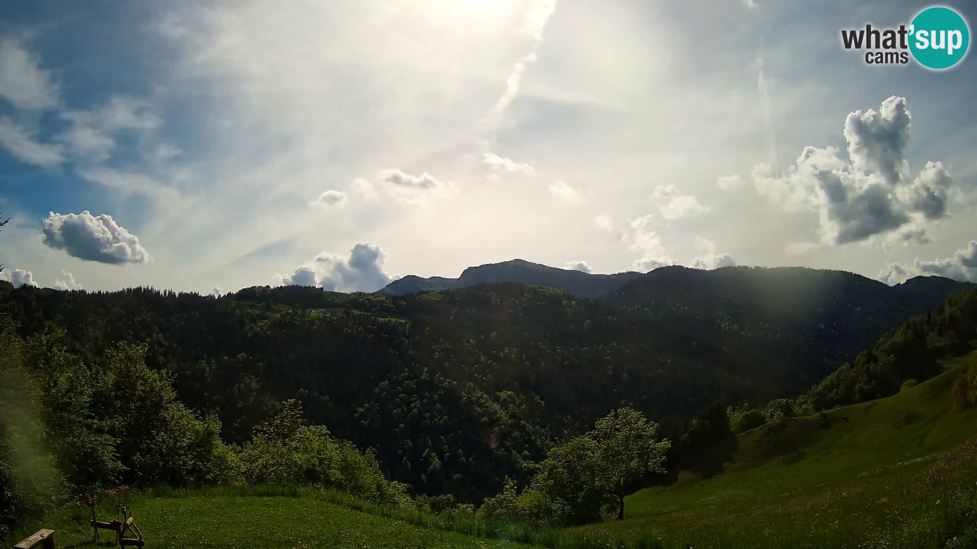 Webcam Brunarica Dražgoše – Liveblick auf Ratitovec (1666 m)