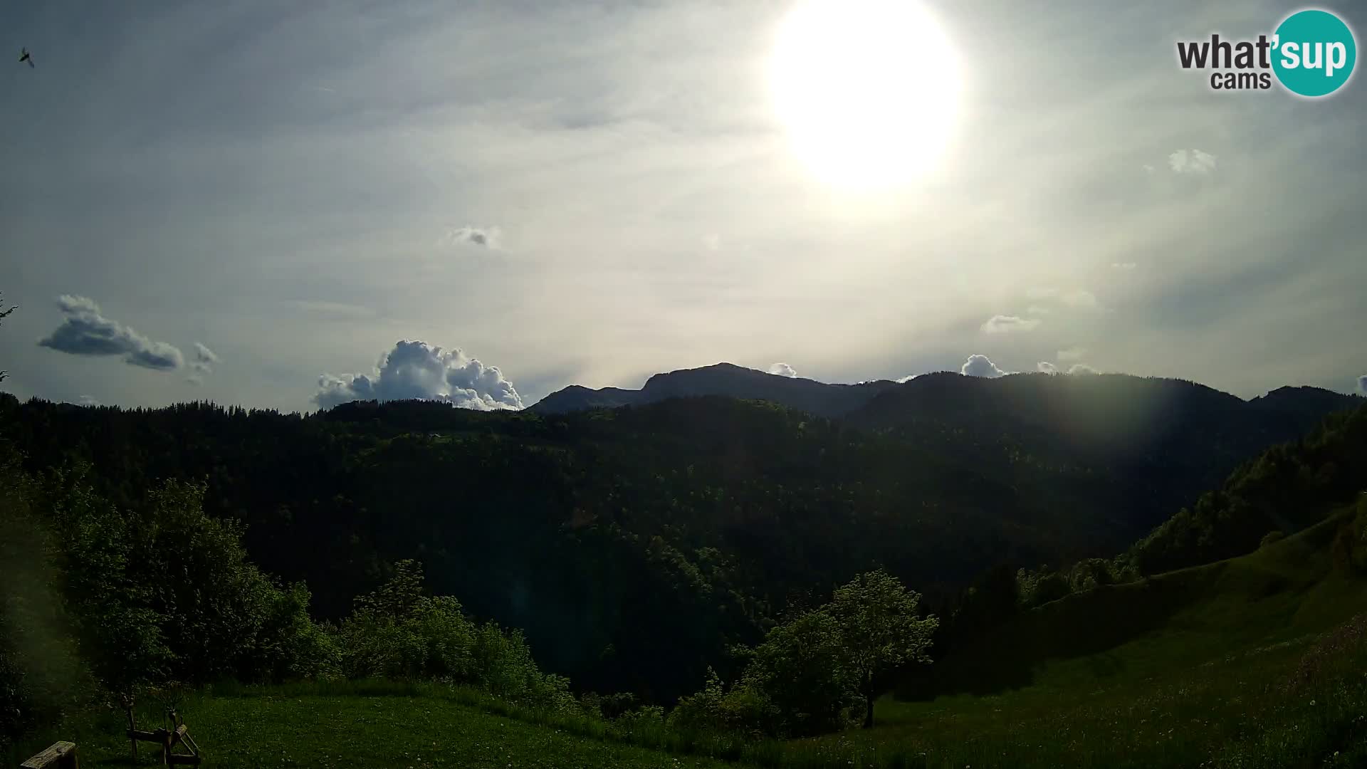 Webcam Brunarica Dražgoše – Live View of Ratitovec (1666 m)