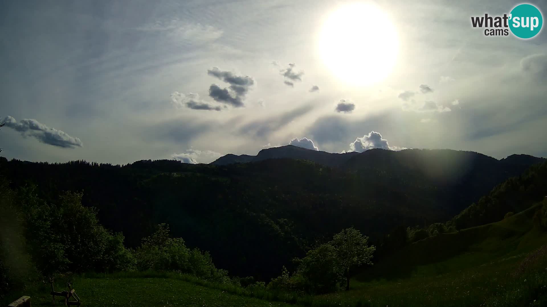 Webcam Brunarica Dražgoše – Vista live sul Ratitovec (1666 m)