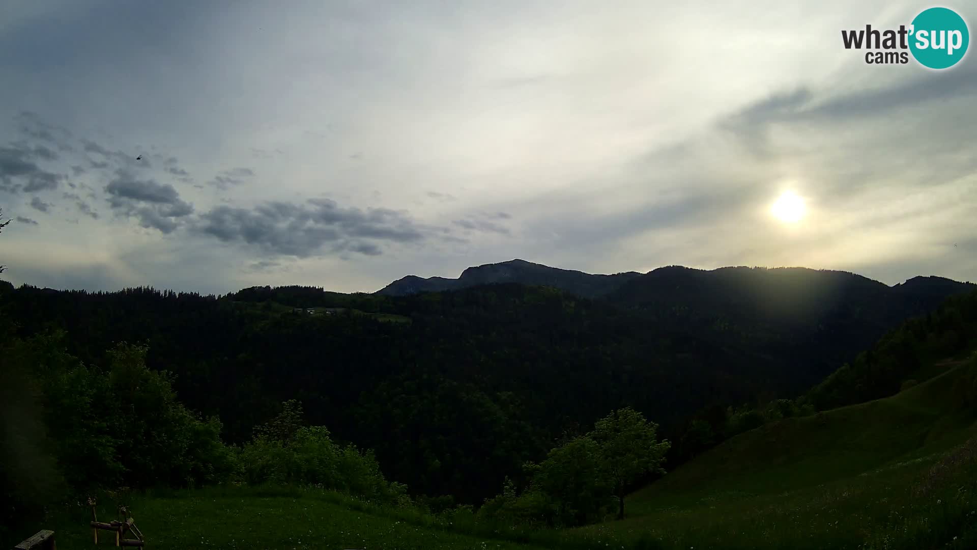 Webcam Brunarica Dražgoše – Vista live sul Ratitovec (1666 m)
