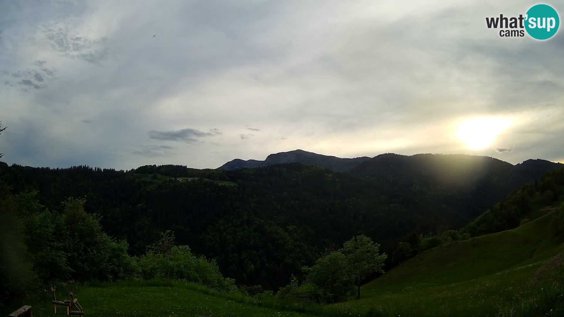 Spletna kamera Brunarica Dražgoše – Pogled v živo na Ratitovec (1666 m)