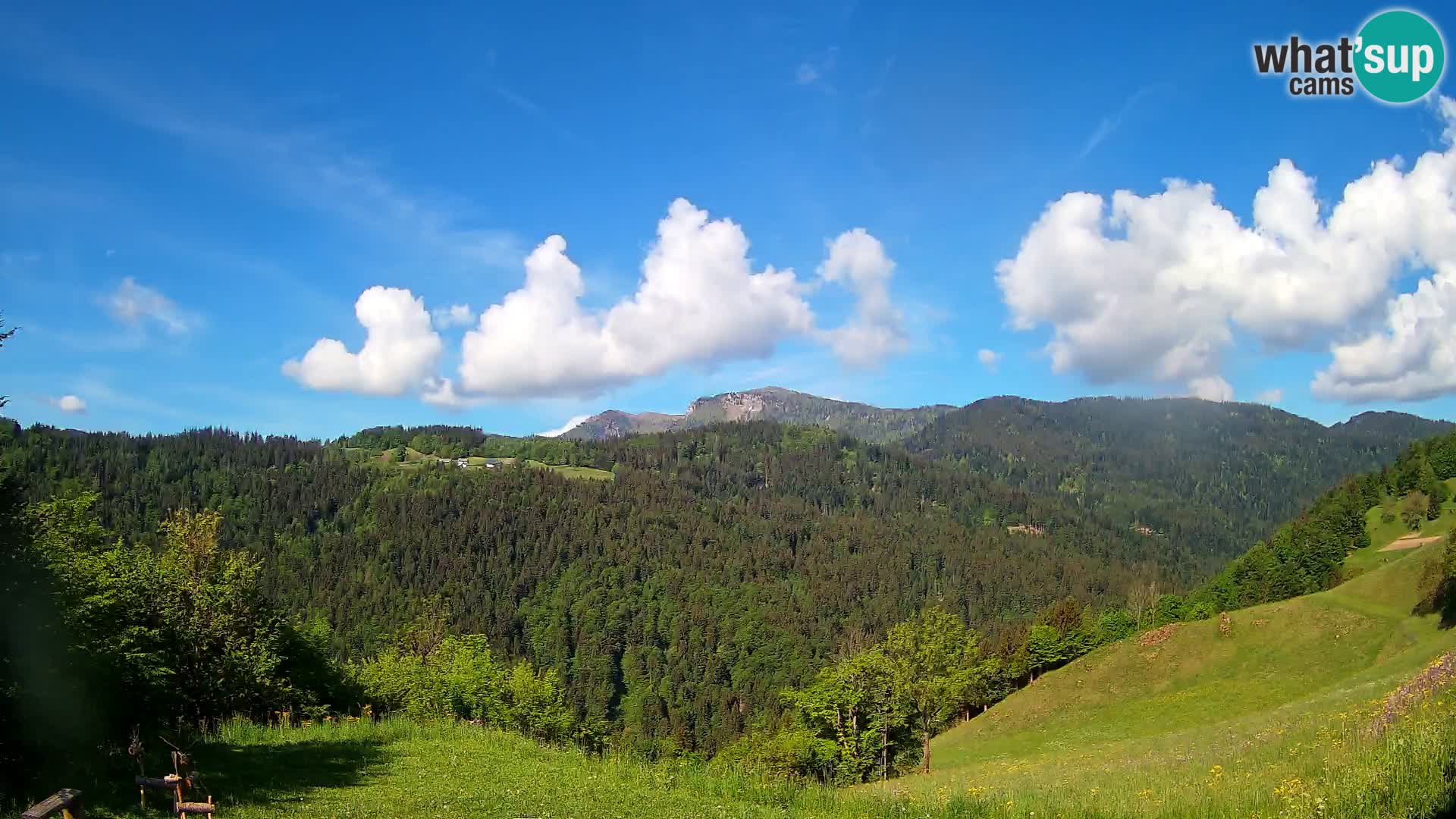 Web kamera Brunarica Dražgoše – Pogled uživo na Ratitovec (1666 m)