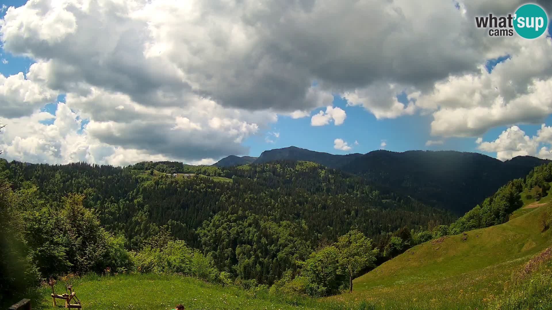 Webcam Brunarica Dražgoše – Live View of Ratitovec (1666 m)