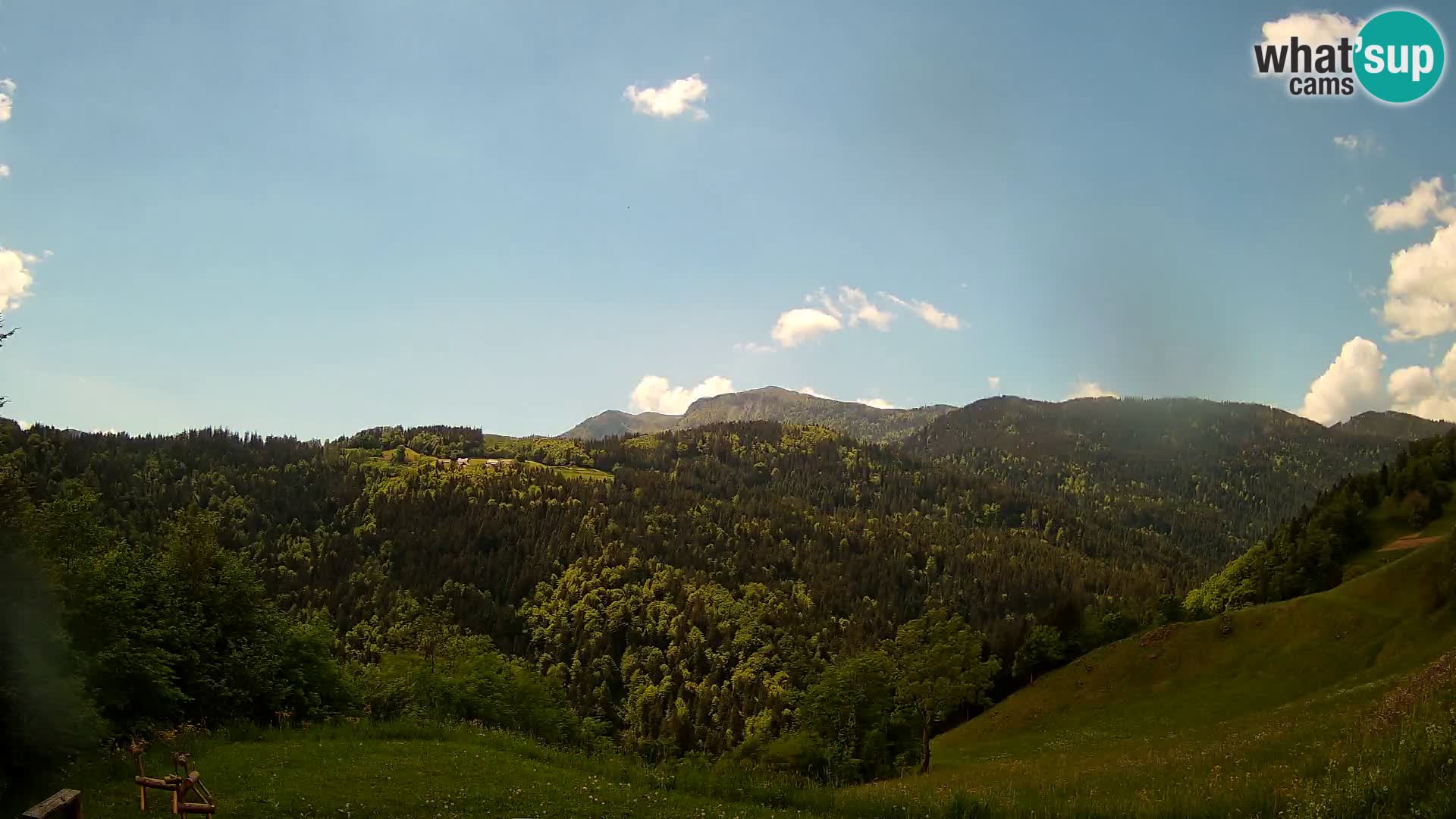 Webcam Brunarica Dražgoše – Live View of Ratitovec (1666 m)