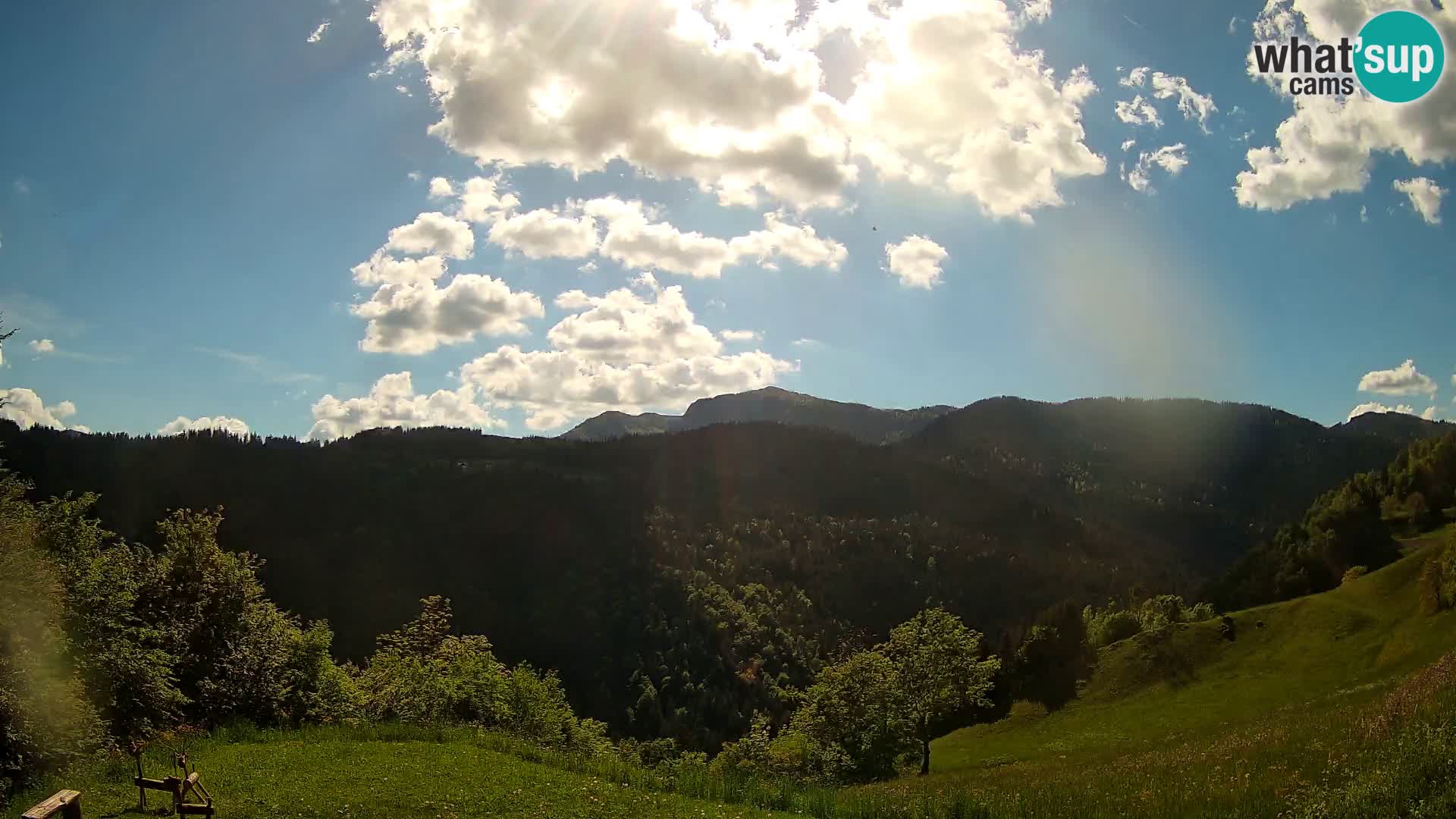 Webcam Brunarica Dražgoše – Liveblick auf Ratitovec (1666 m)