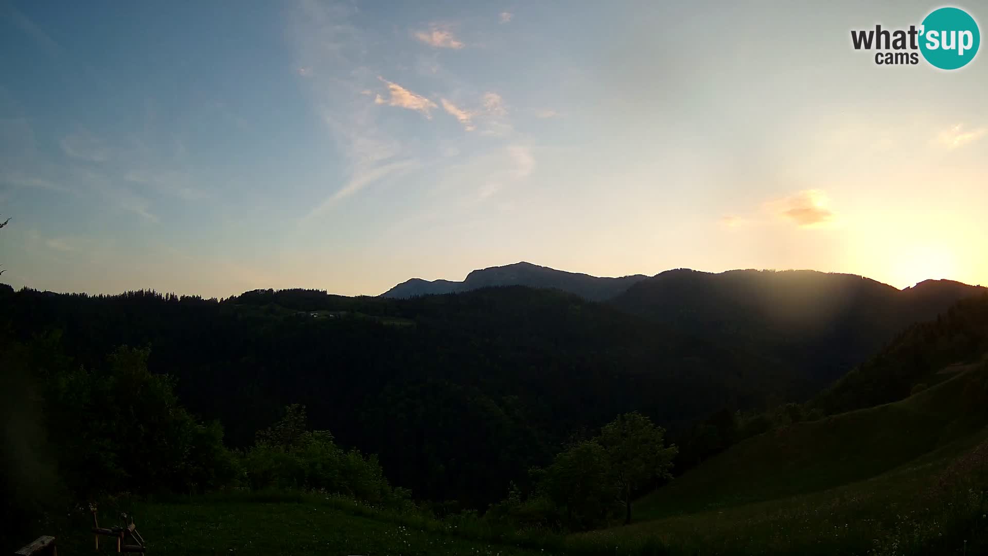 Webcam Brunarica Dražgoše – Vista live sul Ratitovec (1666 m)