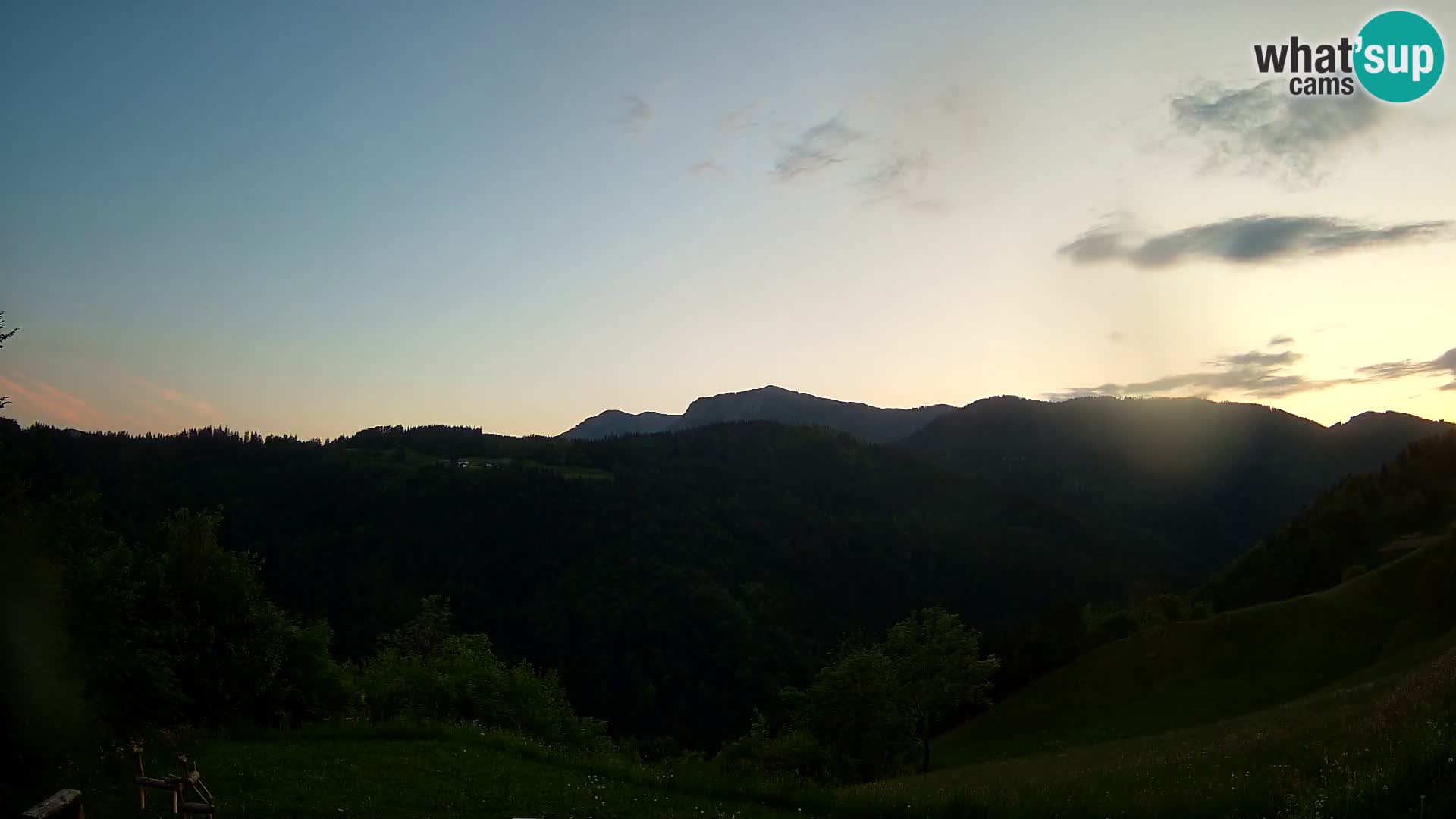 Webcam Brunarica Dražgoše – Liveblick auf Ratitovec (1666 m)