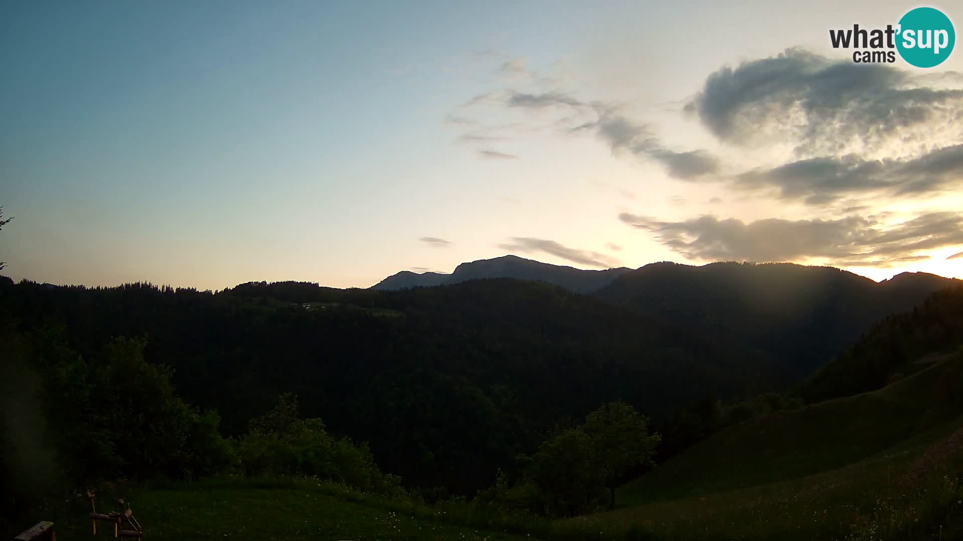 Webcam Brunarica Dražgoše – Liveblick auf Ratitovec (1666 m)