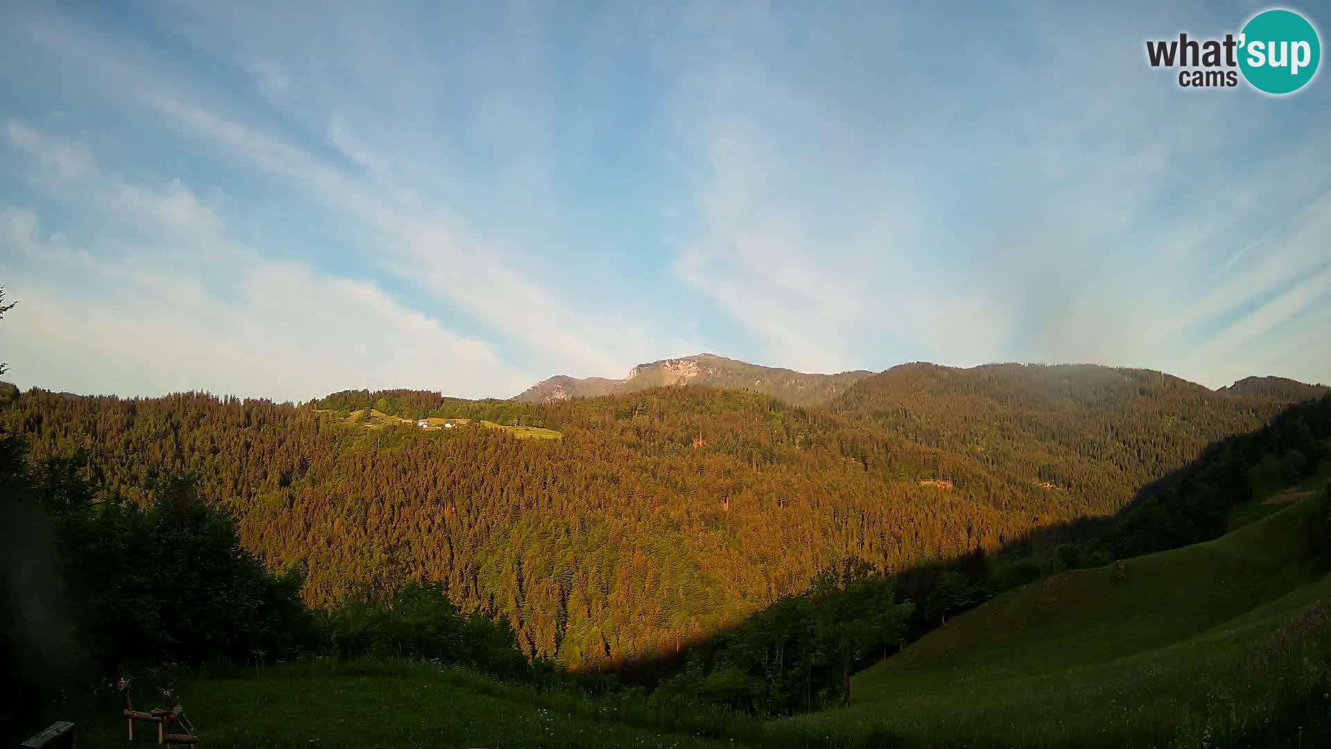 Web kamera Brunarica Dražgoše – Pogled uživo na Ratitovec (1666 m)