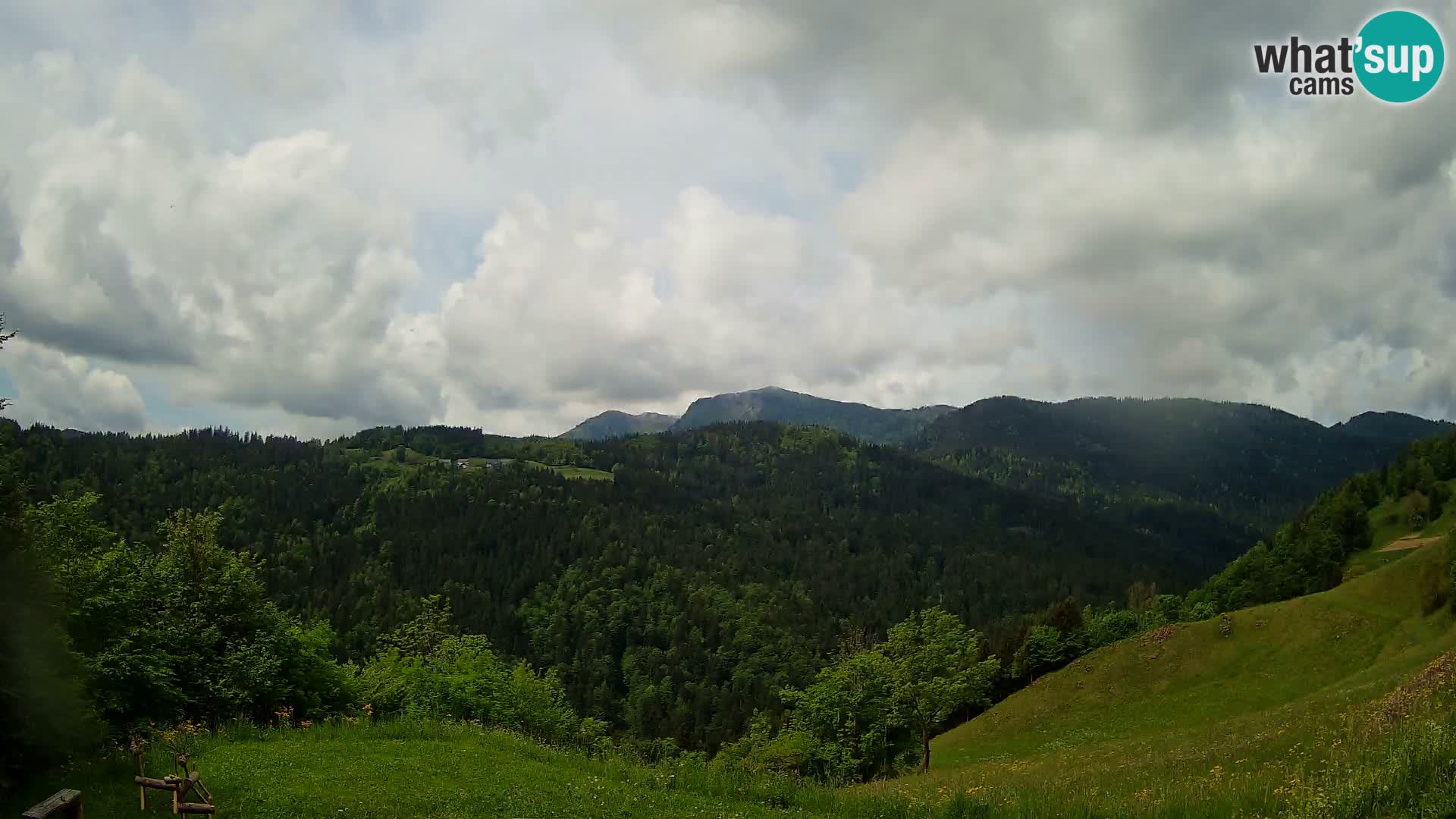 Webcam Brunarica Dražgoše – Live View of Ratitovec (1666 m)