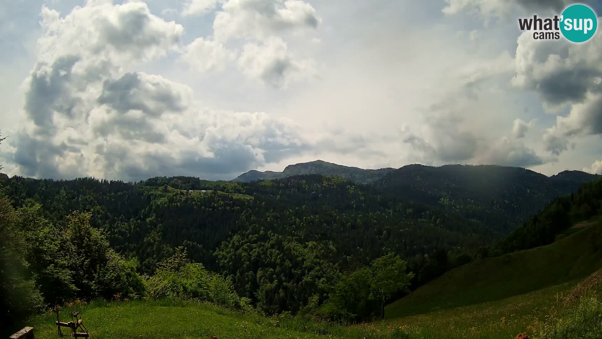 Webcam Brunarica Dražgoše – Liveblick auf Ratitovec (1666 m)