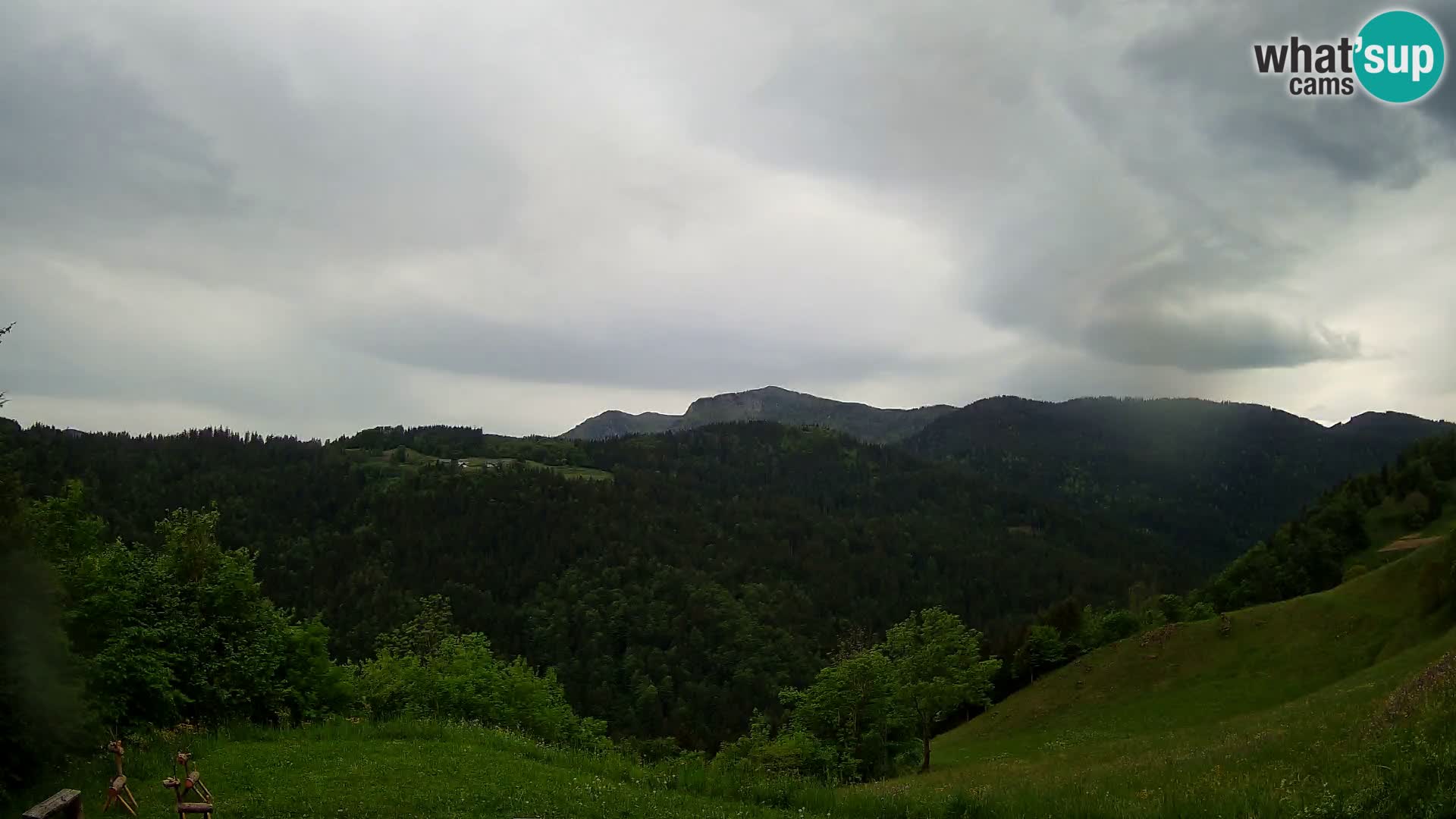 Webcam Brunarica Dražgoše – Liveblick auf Ratitovec (1666 m)
