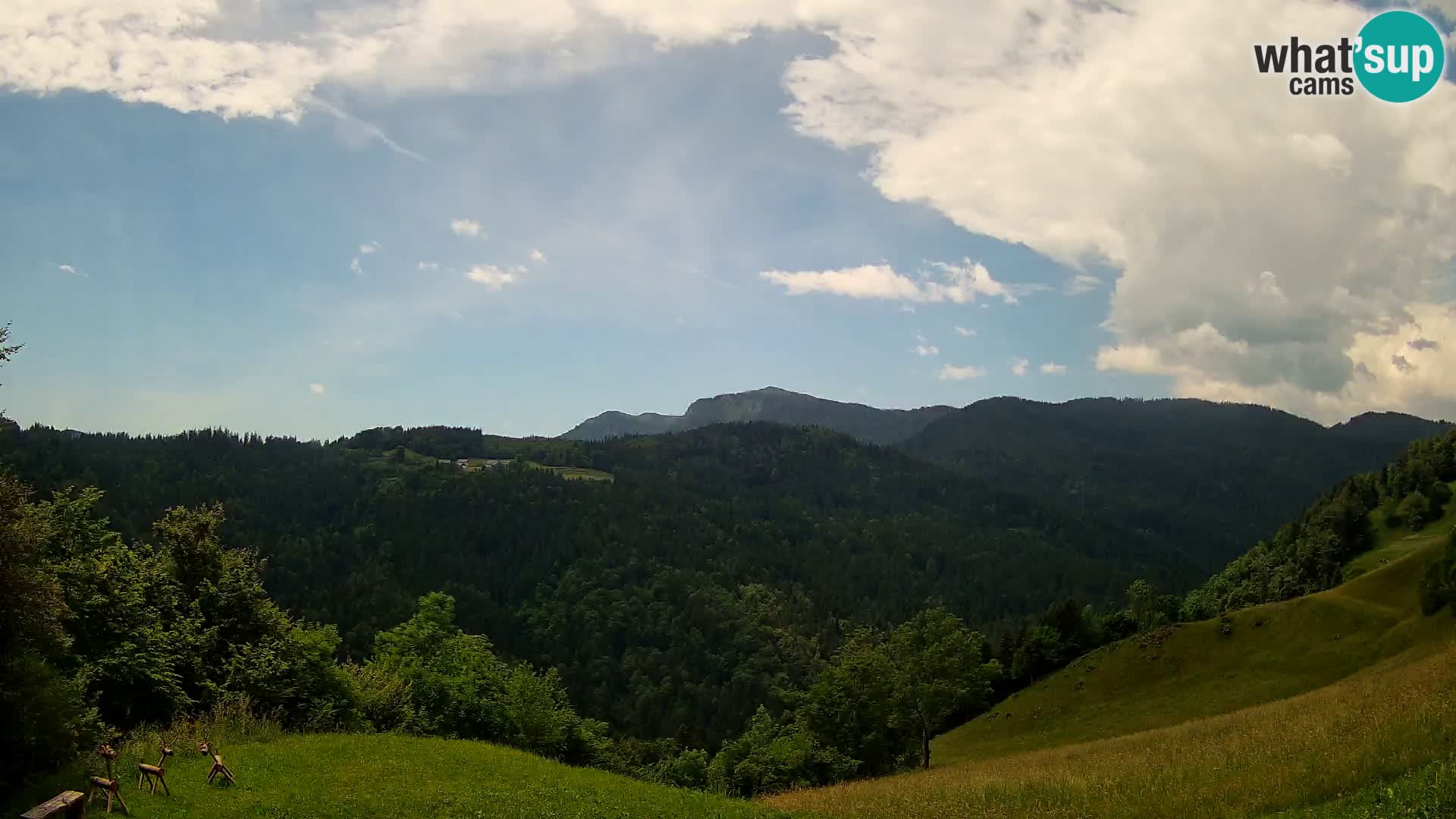 Webcam Brunarica Dražgoše – Liveblick auf Ratitovec (1666 m)