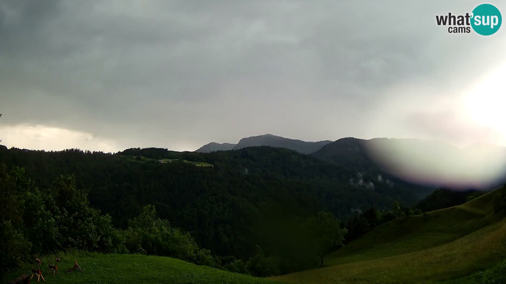 Webcam Brunarica Dražgoše – Live View of Ratitovec (1666 m)