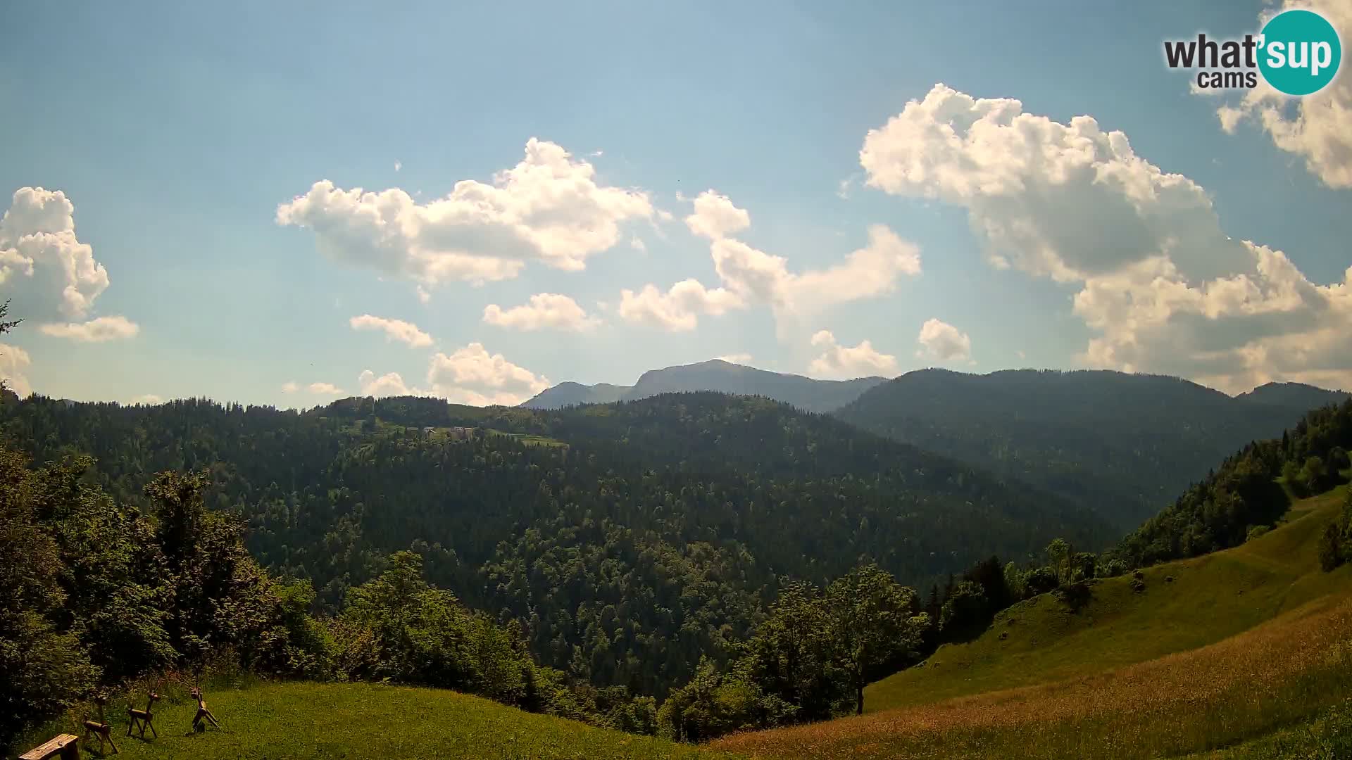 Webcam Brunarica Dražgoše – Vista live sul Ratitovec (1666 m)