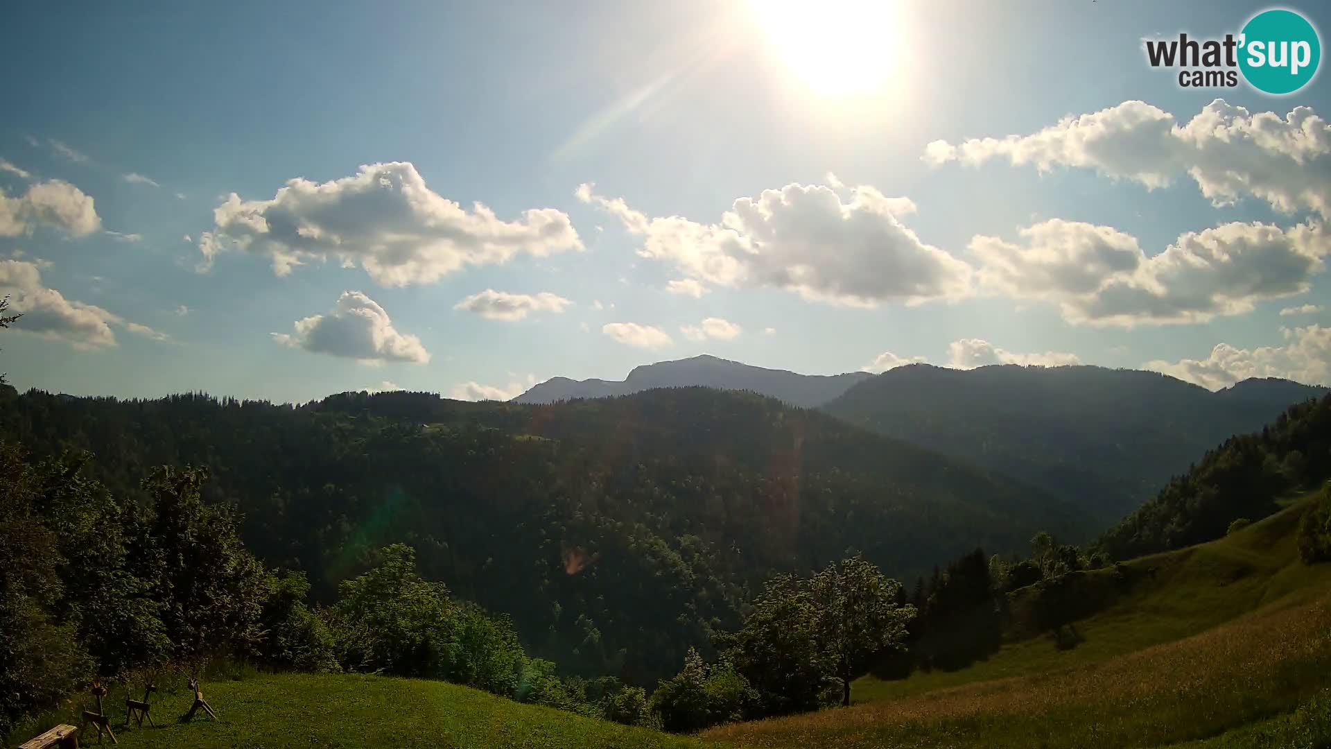 Webcam Brunarica Dražgoše – Vista live sul Ratitovec (1666 m)