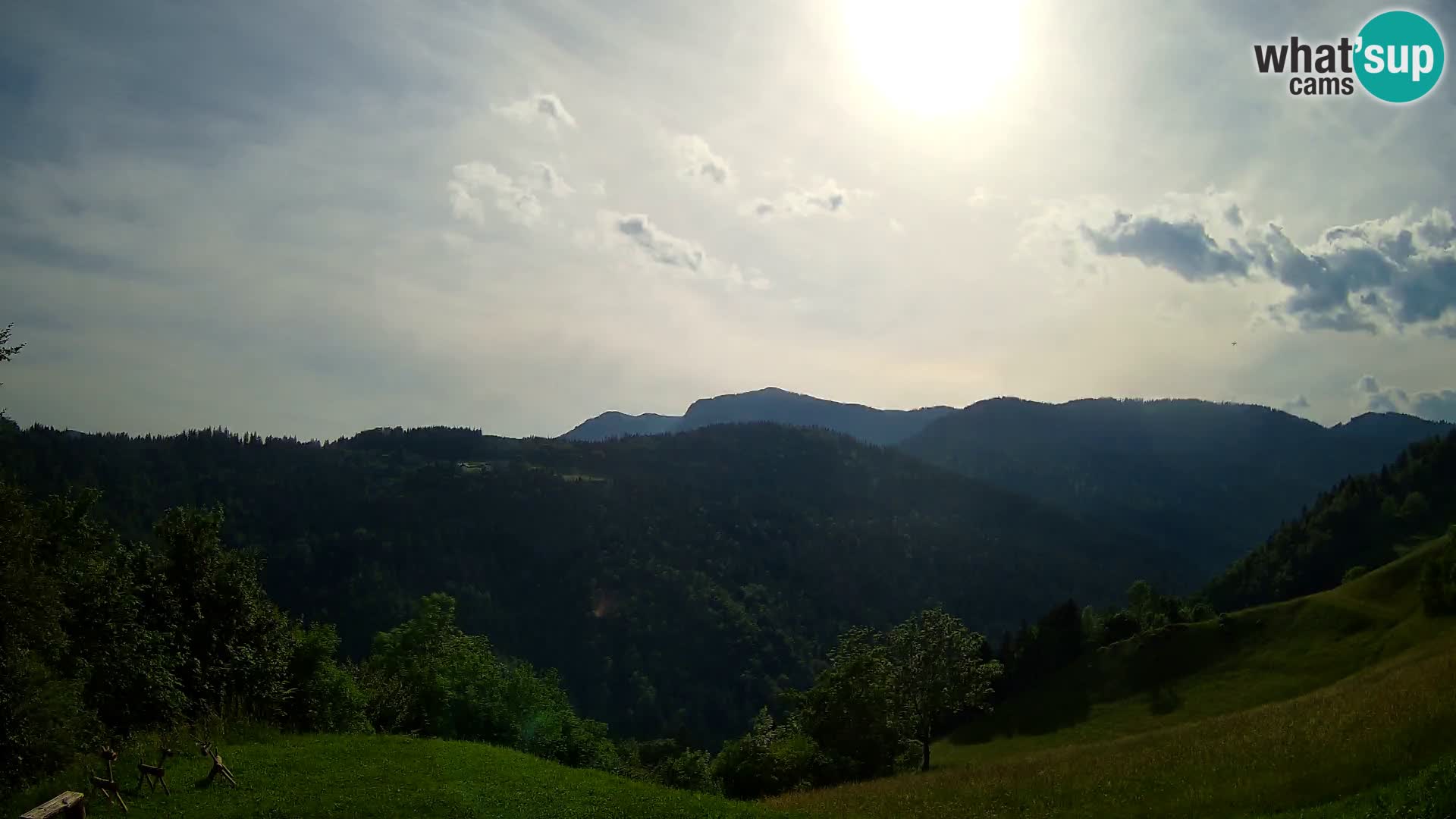Webcam Brunarica Dražgoše – Vista live sul Ratitovec (1666 m)