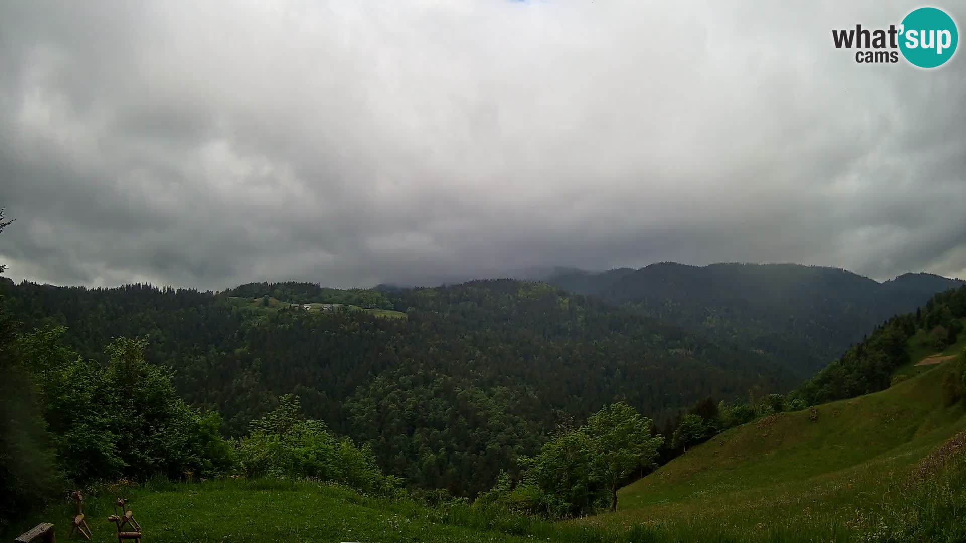 Webcam Brunarica Dražgoše – Liveblick auf Ratitovec (1666 m)