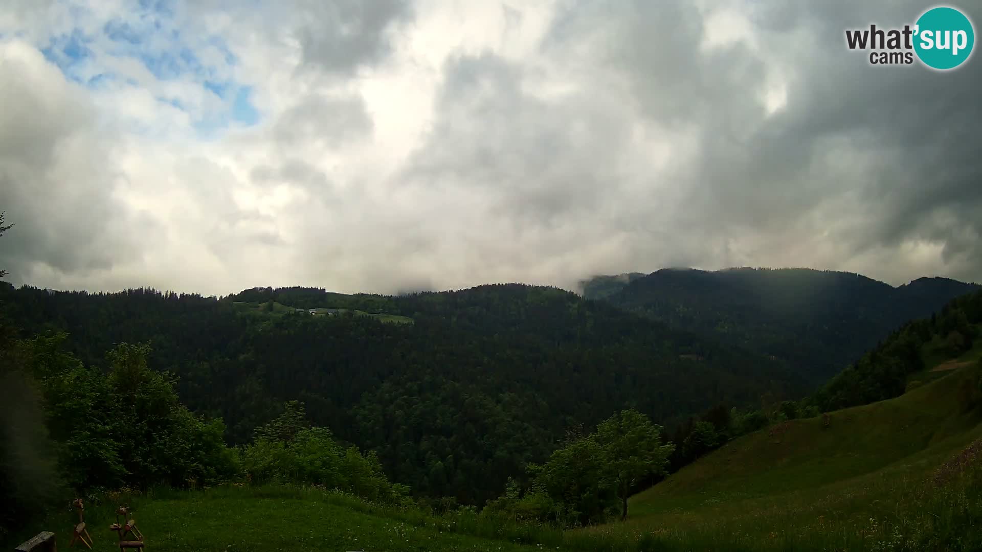 Webcam Brunarica Dražgoše – Live View of Ratitovec (1666 m)
