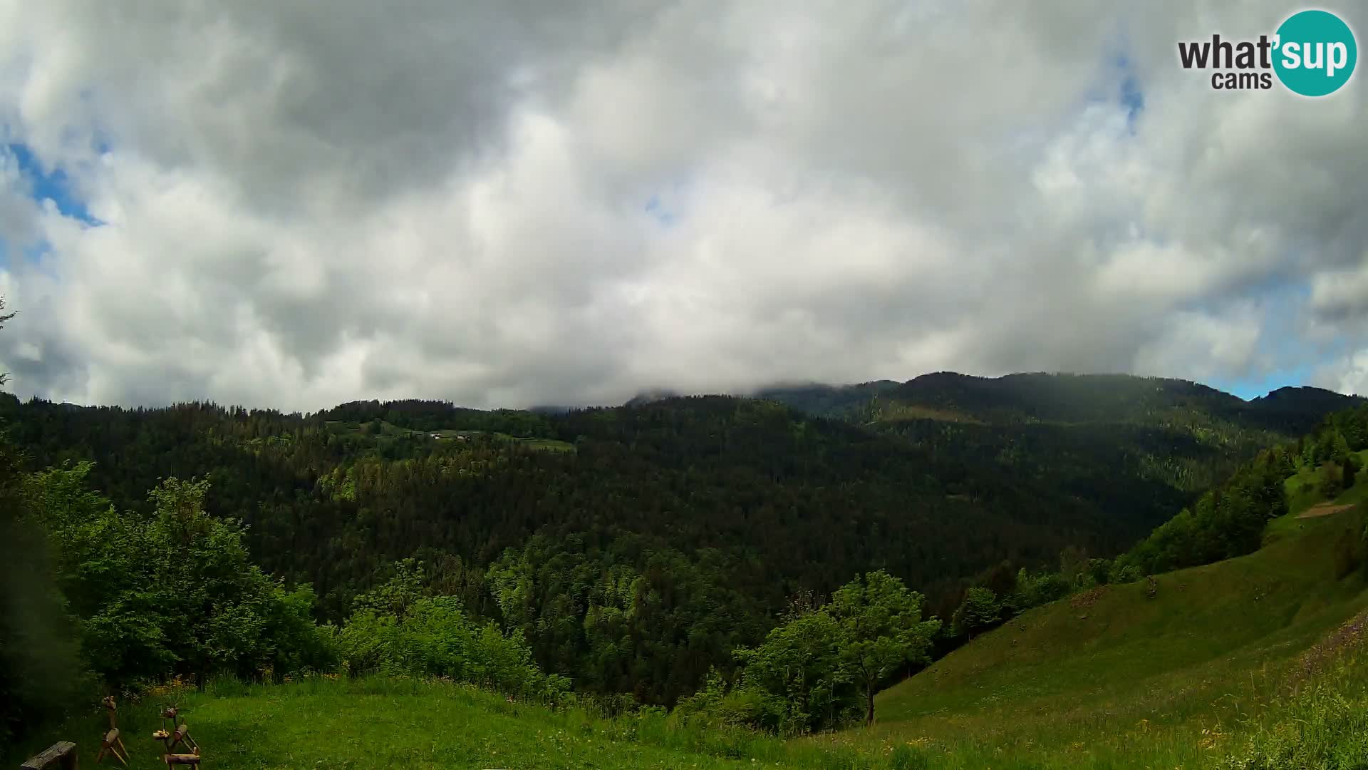 Web kamera Brunarica Dražgoše – Pogled uživo na Ratitovec (1666 m)