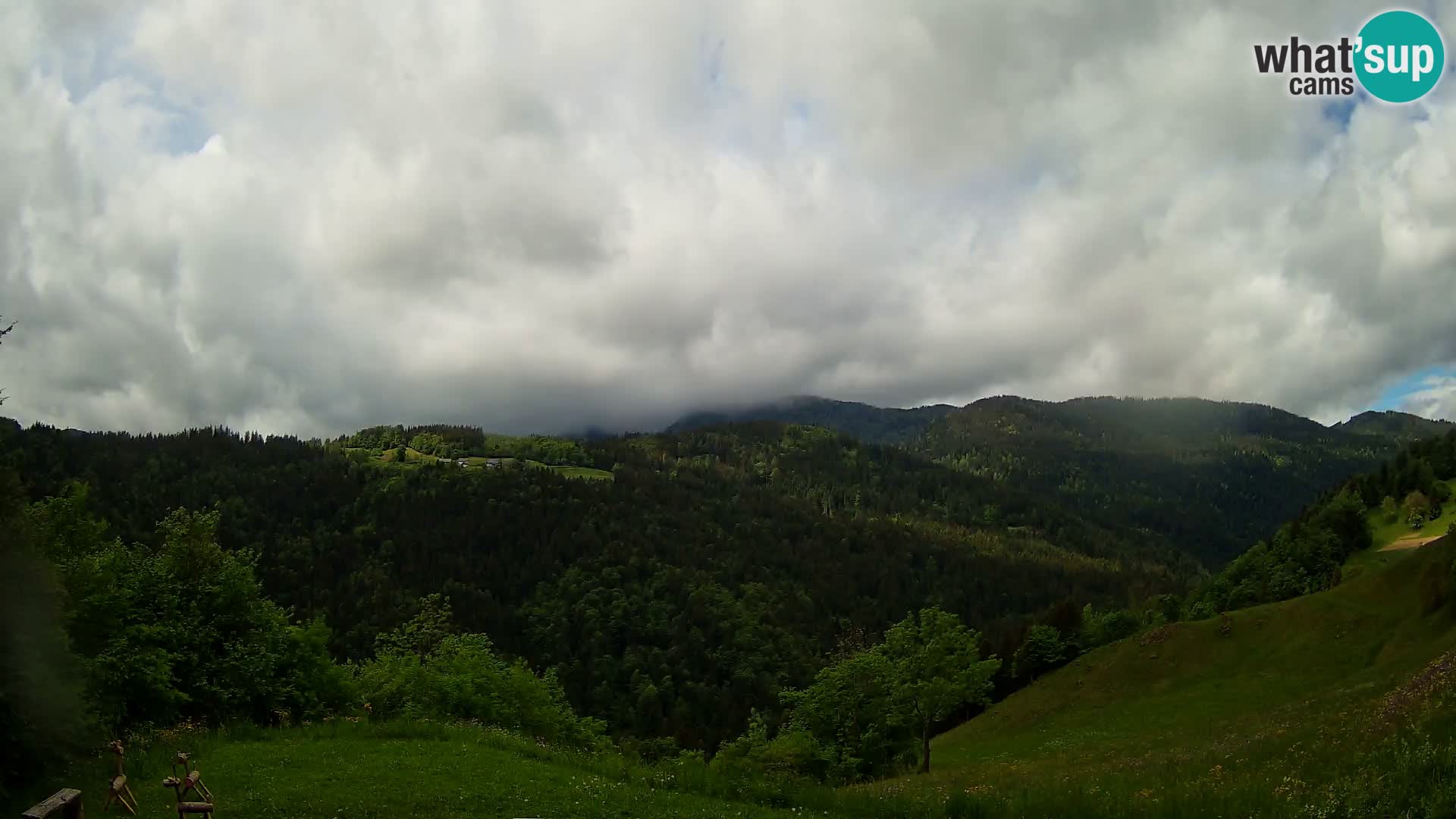 Web kamera Brunarica Dražgoše – Pogled uživo na Ratitovec (1666 m)