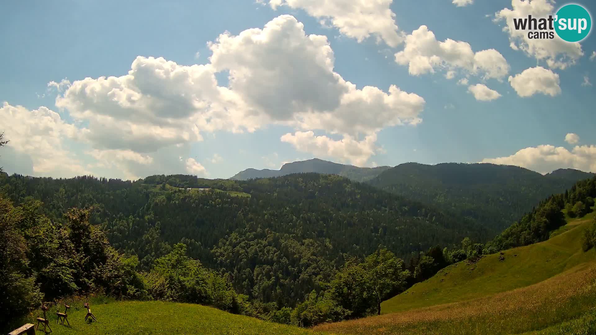 Webcam Brunarica Dražgoše – Vista live sul Ratitovec (1666 m)