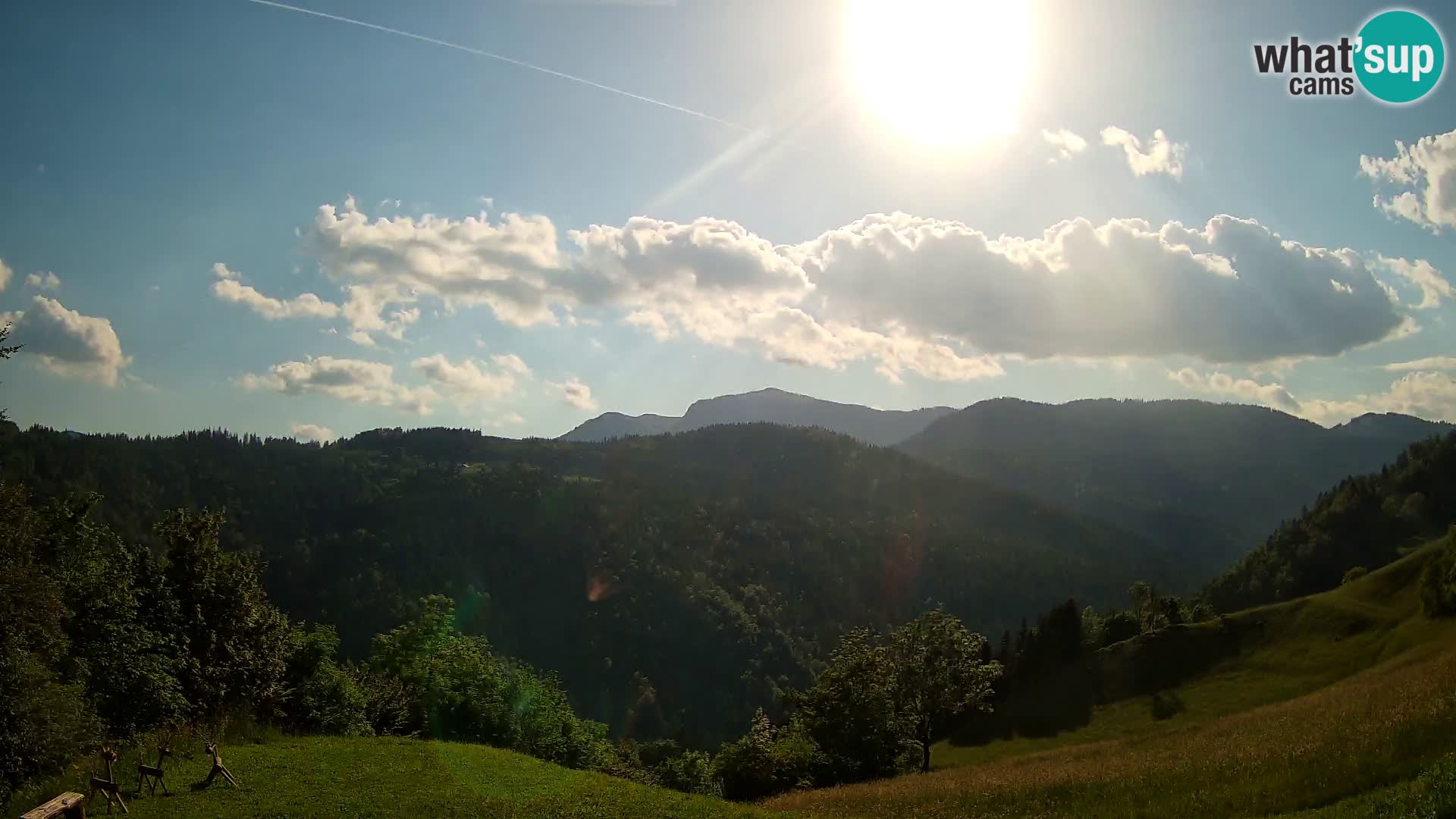 Webcam Brunarica Dražgoše – Live View of Ratitovec (1666 m)