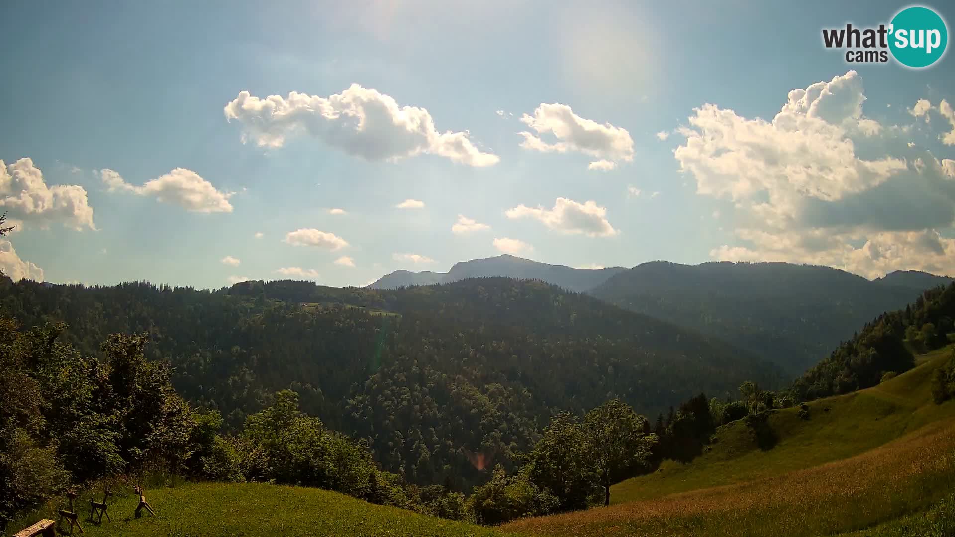 Webcam Brunarica Dražgoše – Live View of Ratitovec (1666 m)