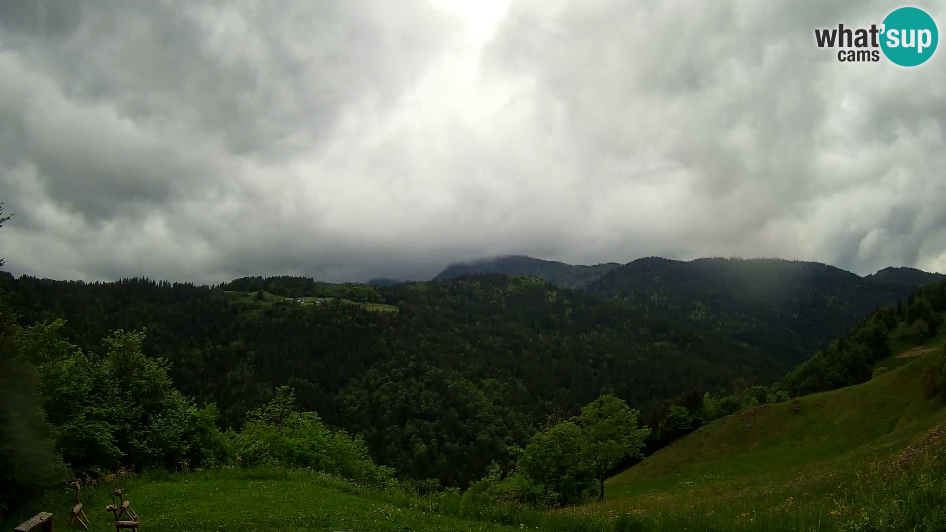 Webcam Brunarica Dražgoše – Live View of Ratitovec (1666 m)