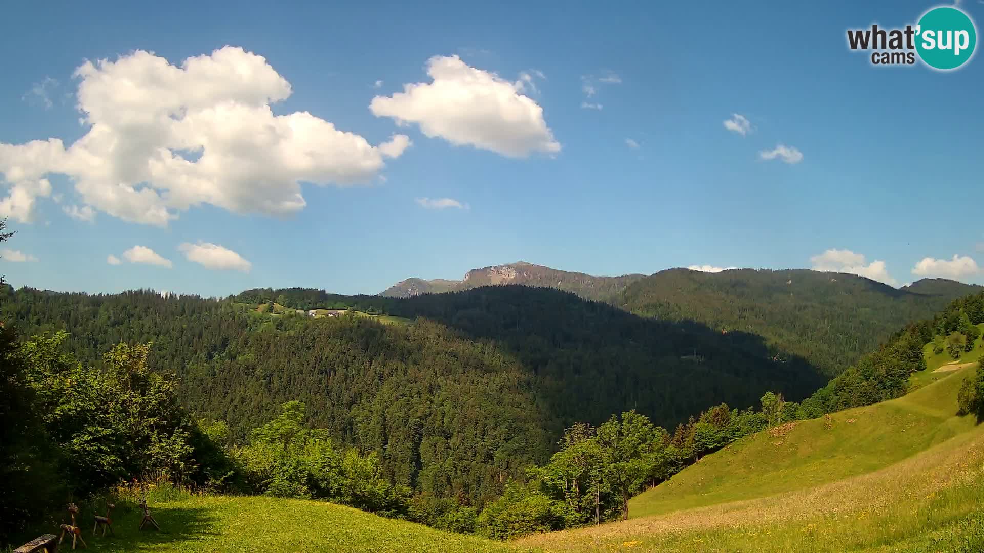 Webcam Brunarica Dražgoše – Liveblick auf Ratitovec (1666 m)