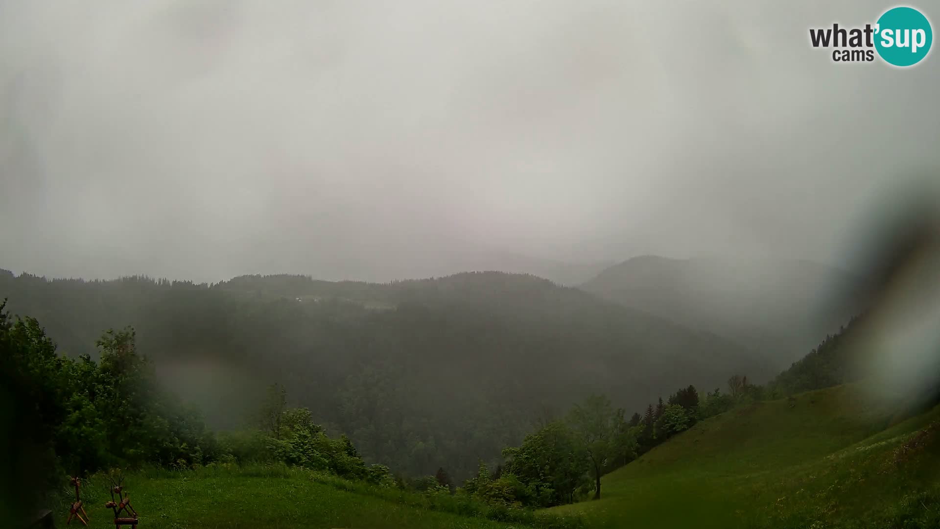 Webcam Brunarica Dražgoše – Liveblick auf Ratitovec (1666 m)