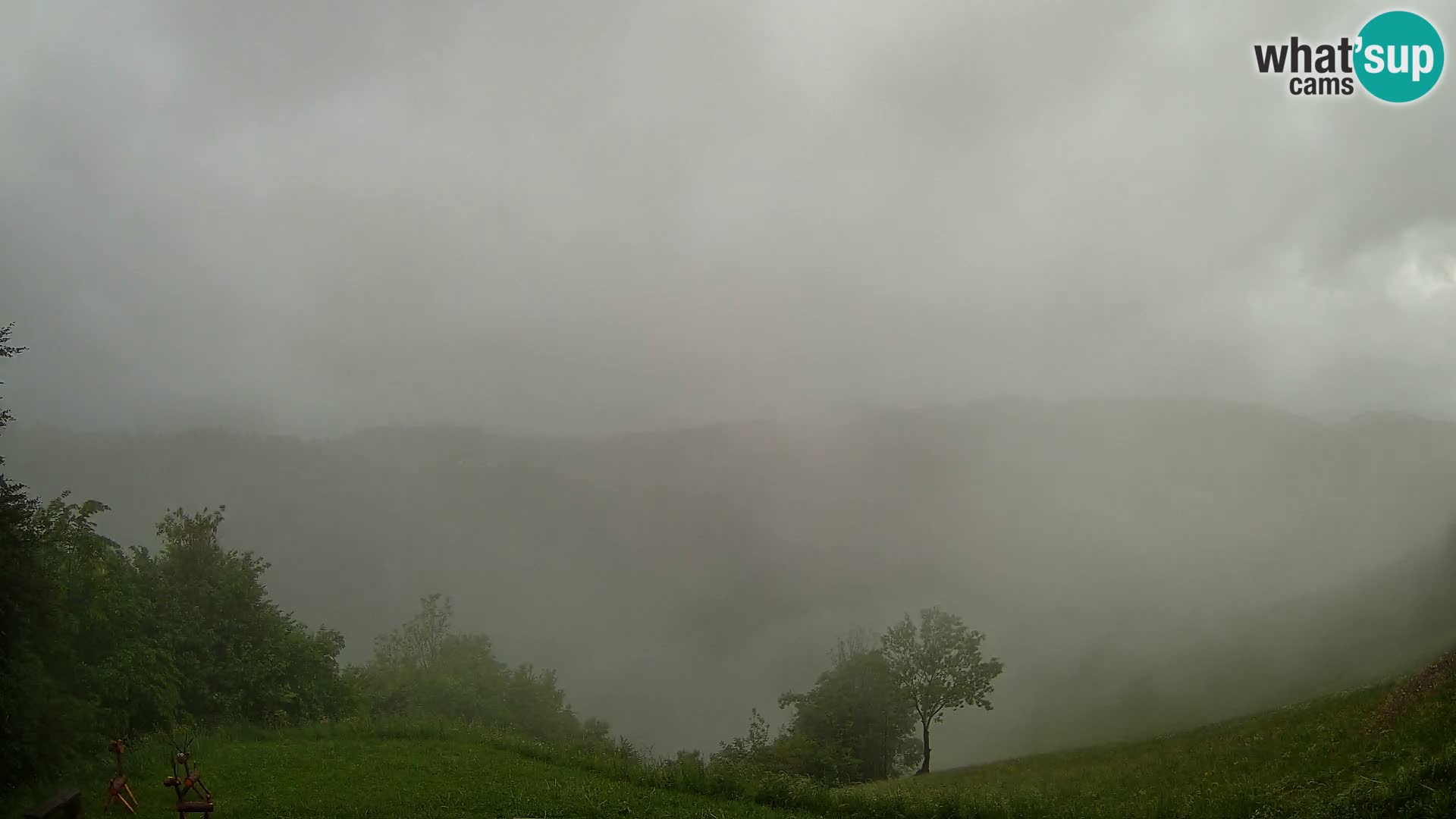 Webcam Brunarica Dražgoše – Live View of Ratitovec (1666 m)