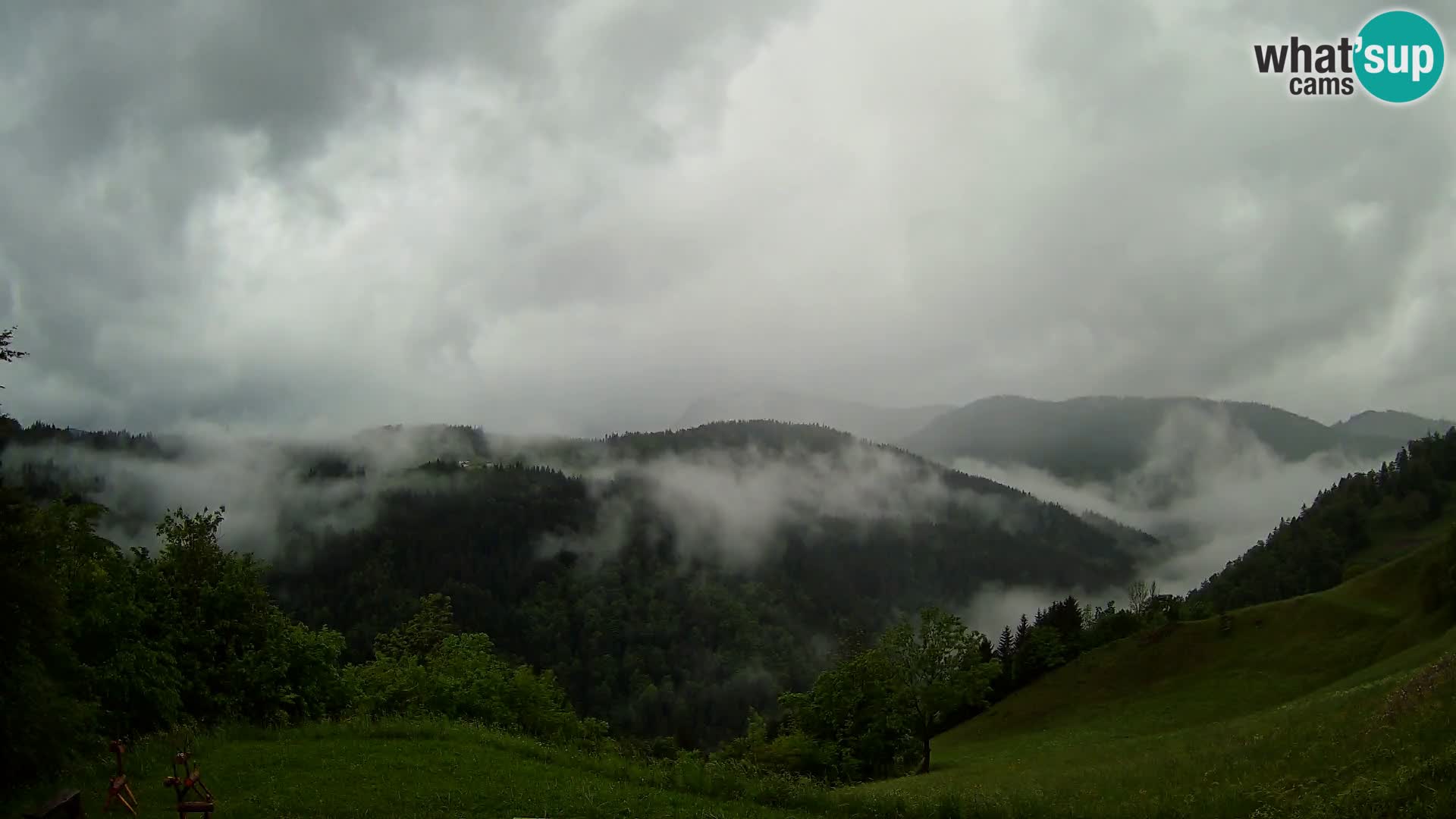 Webcam Brunarica Dražgoše – Live View of Ratitovec (1666 m)