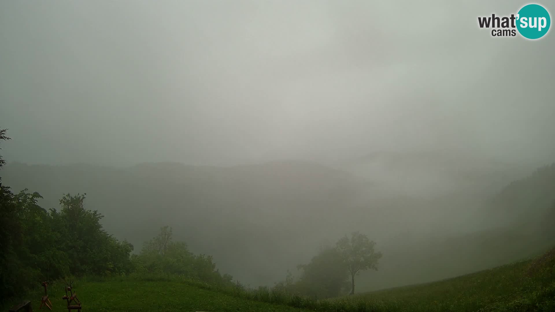 Webcam Brunarica Dražgoše – Live View of Ratitovec (1666 m)
