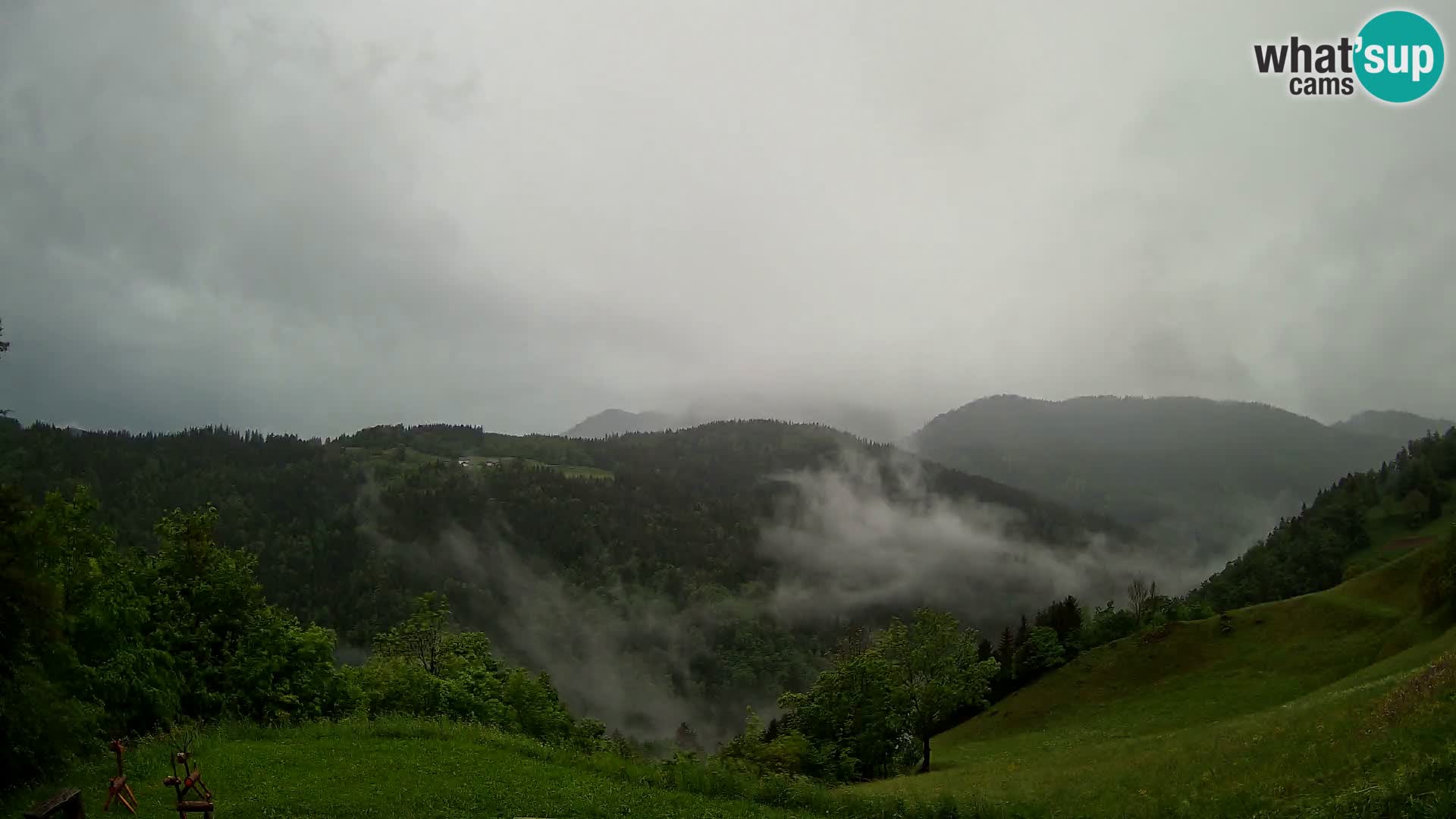 Web kamera Brunarica Dražgoše – Pogled uživo na Ratitovec (1666 m)