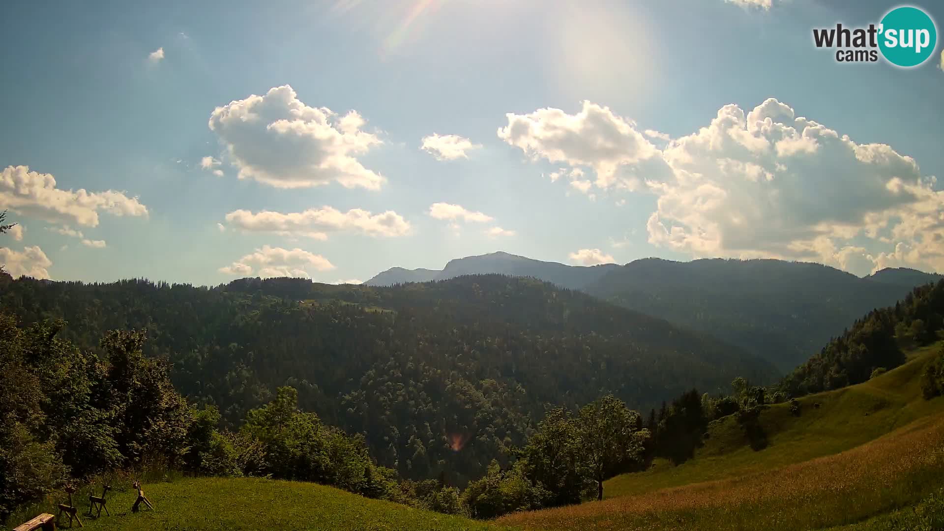 Webcam Brunarica Dražgoše – Liveblick auf Ratitovec (1666 m)